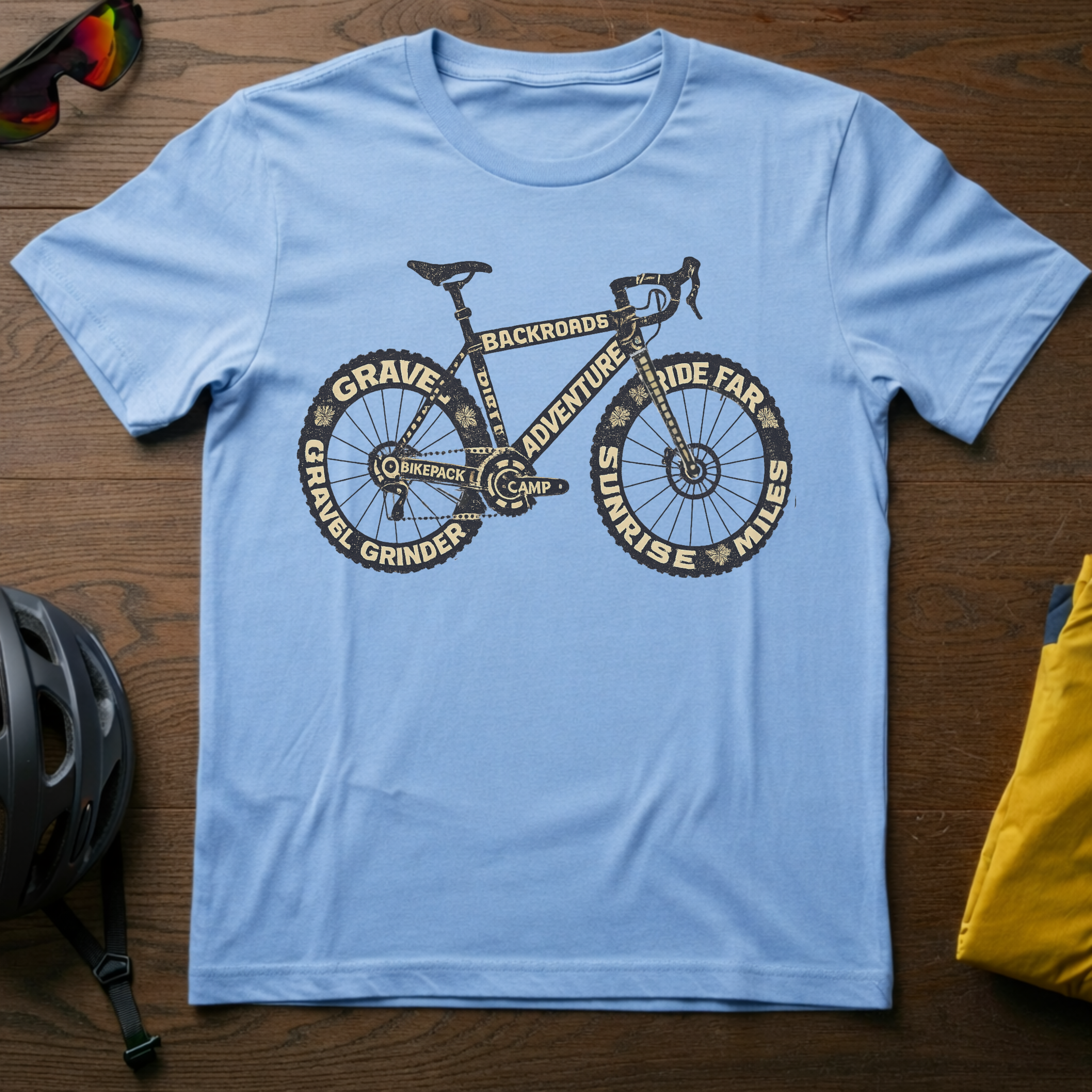 Gravel Bike Word Art Tee - Chainline Collective