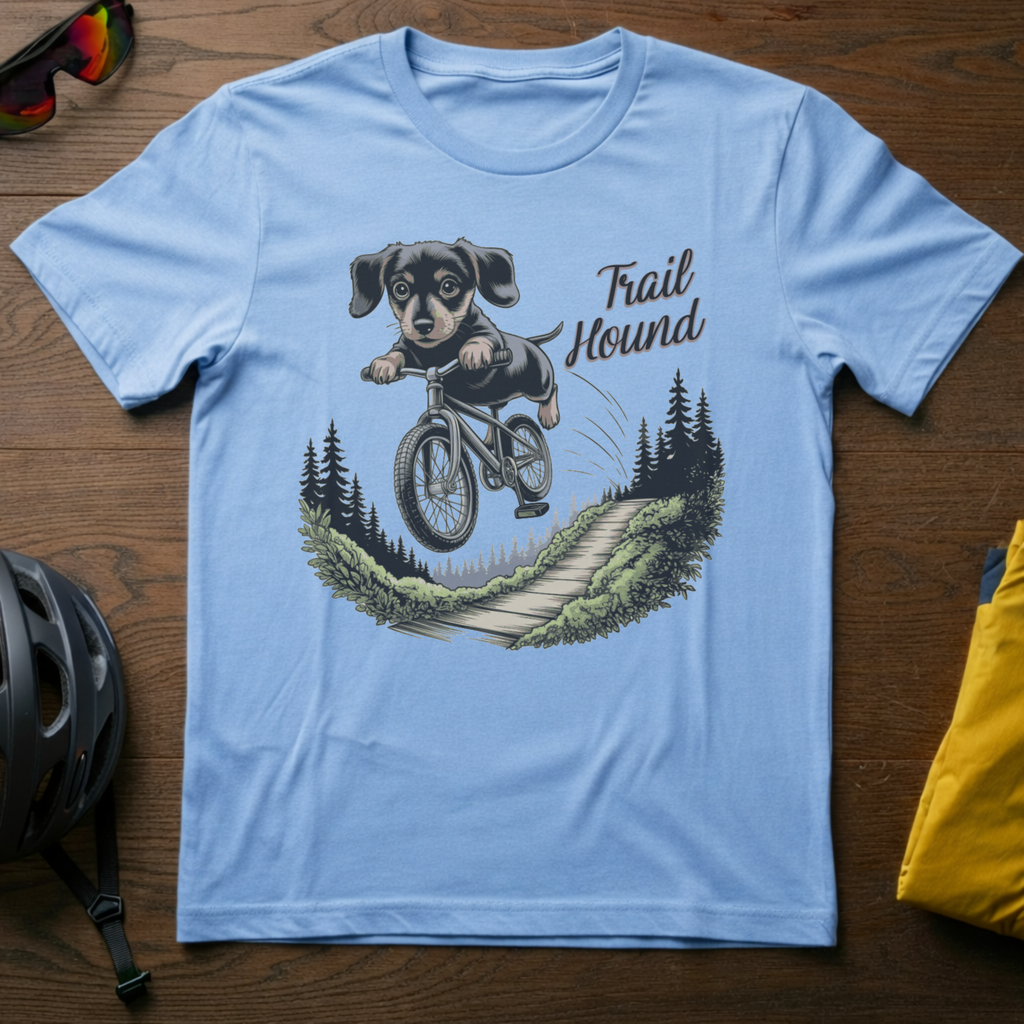 "Trail Hound" Dachshund Cyclist - Chainline Collective