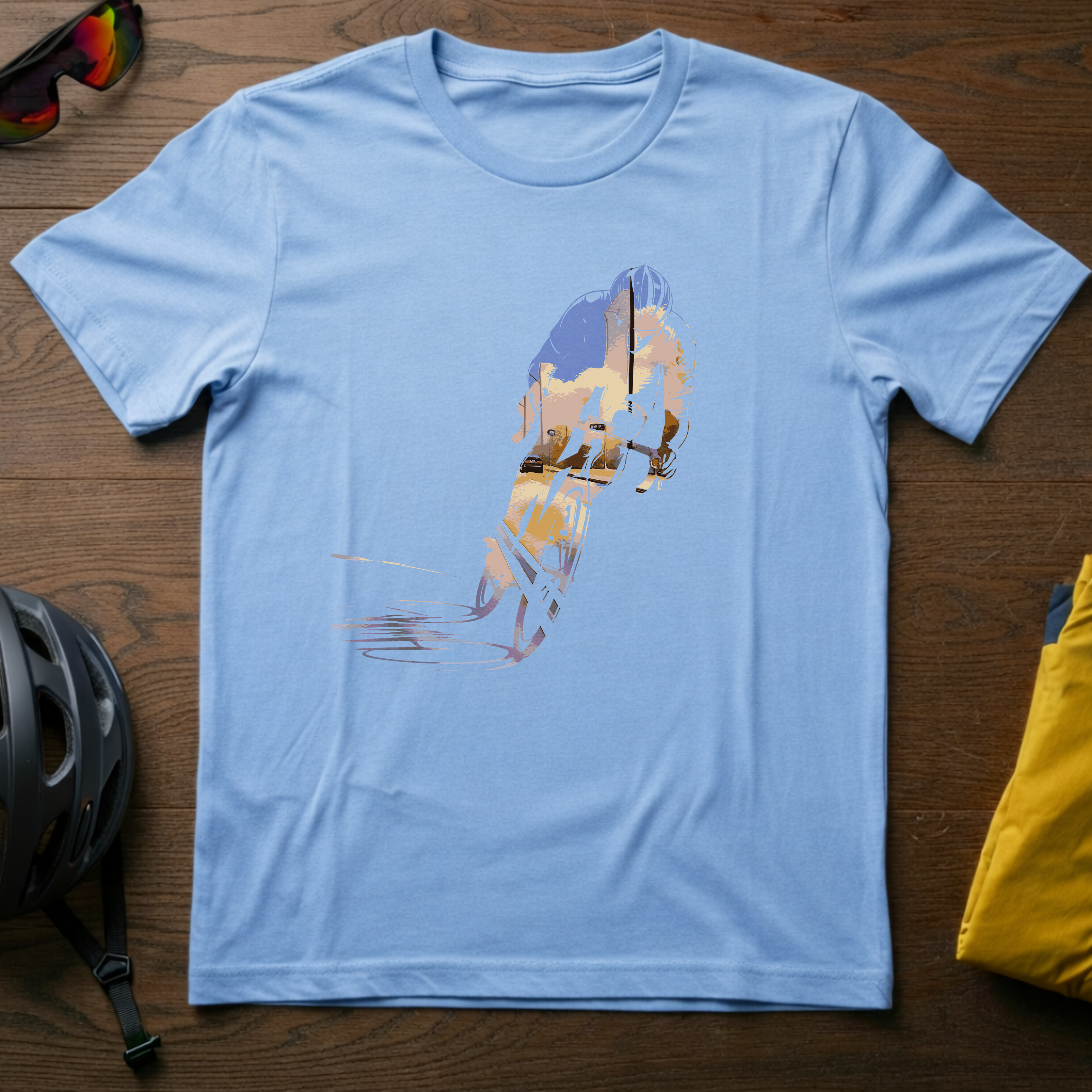 Cityscape Cyclist Silhouette Tee - Chainline Collective