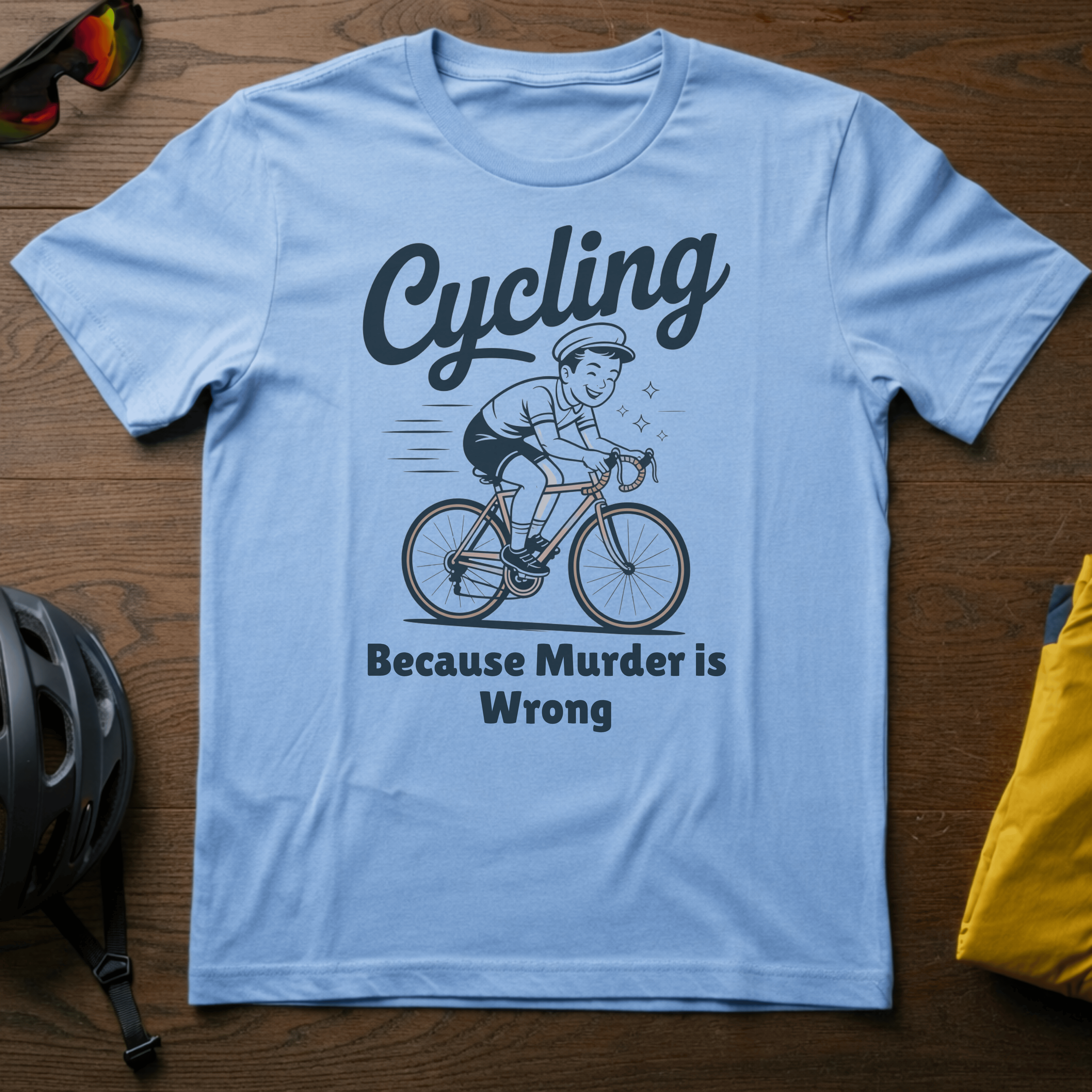 Cycling: Because Murder is Wrong Tee - Chainline Collective