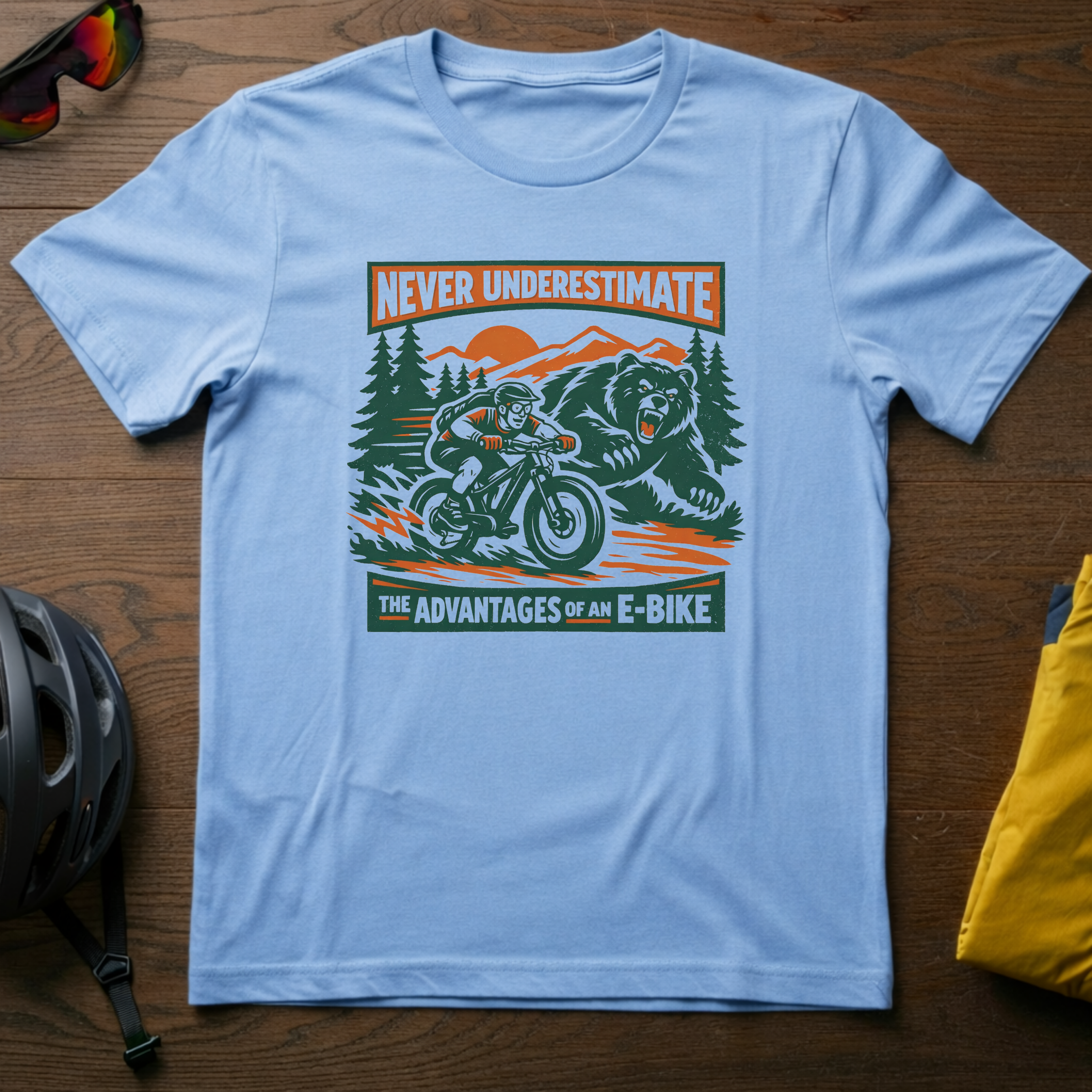 "Never Underestimate the Advantages of an E-Bike" Tee - Chainline Collective