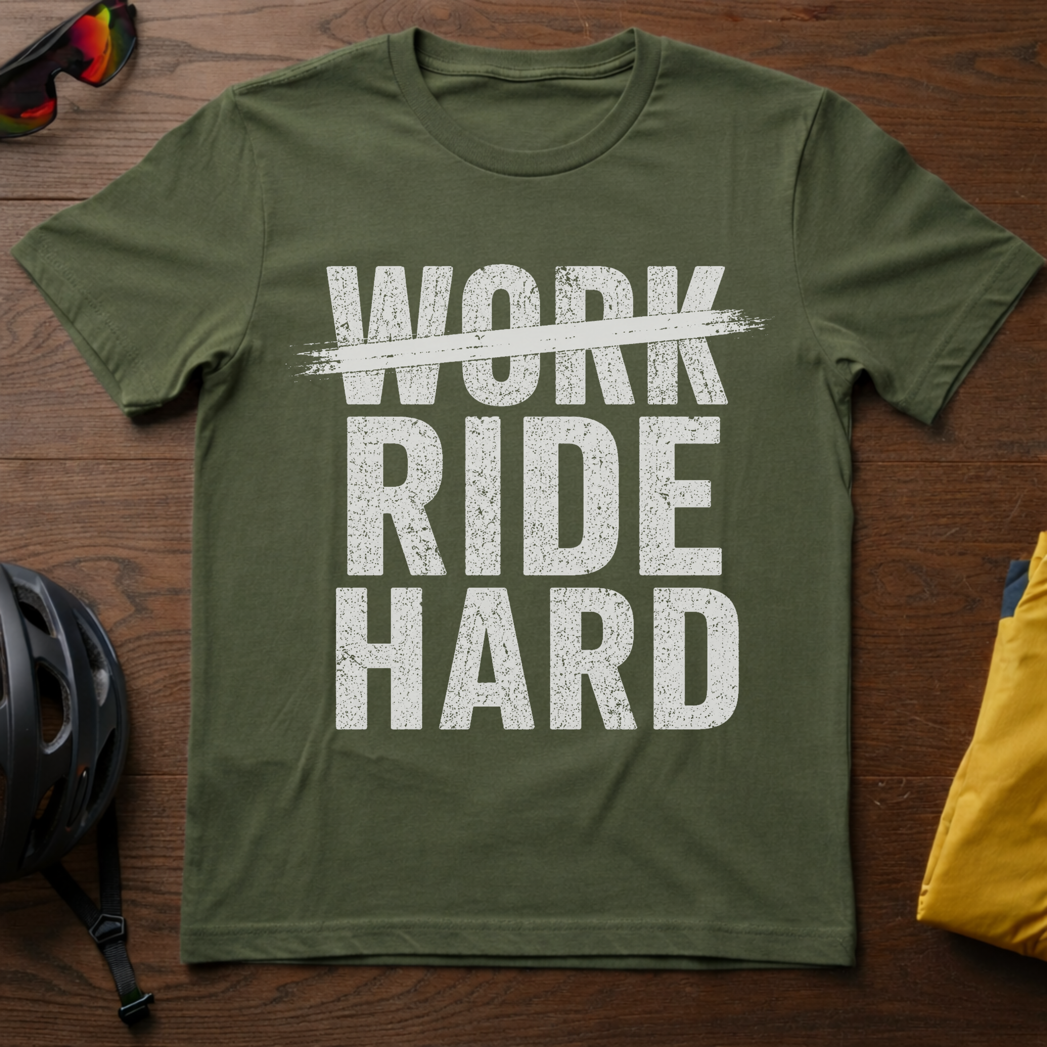 Work Hard, no, Ride Hard Tee - Chainline Collective