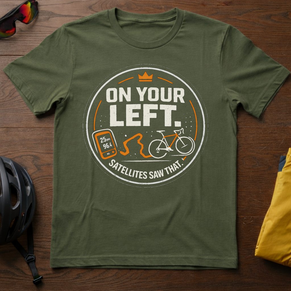 "On Your Left -- Satellites Saw That" Tee - Chainline Collective