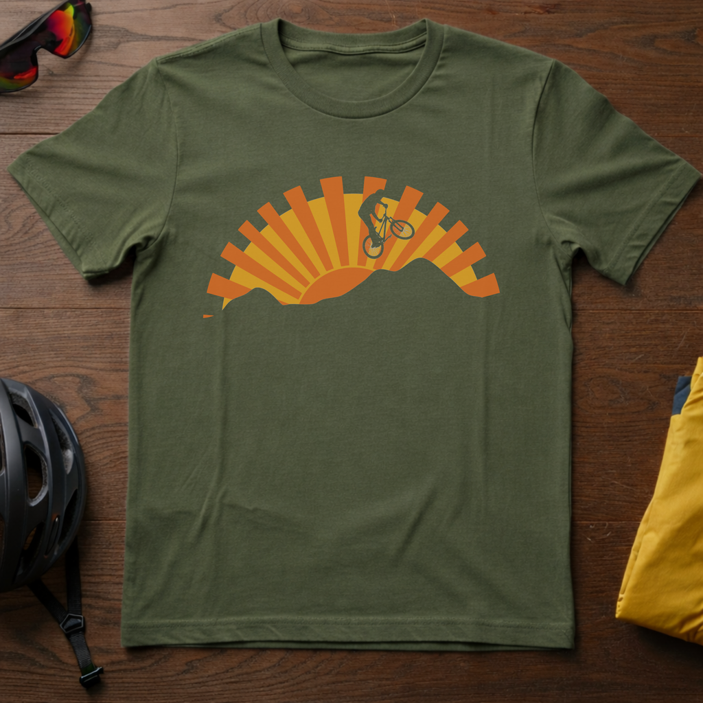 Mountain Bike Jumping, Sunset Silhouette - Chainline Collective