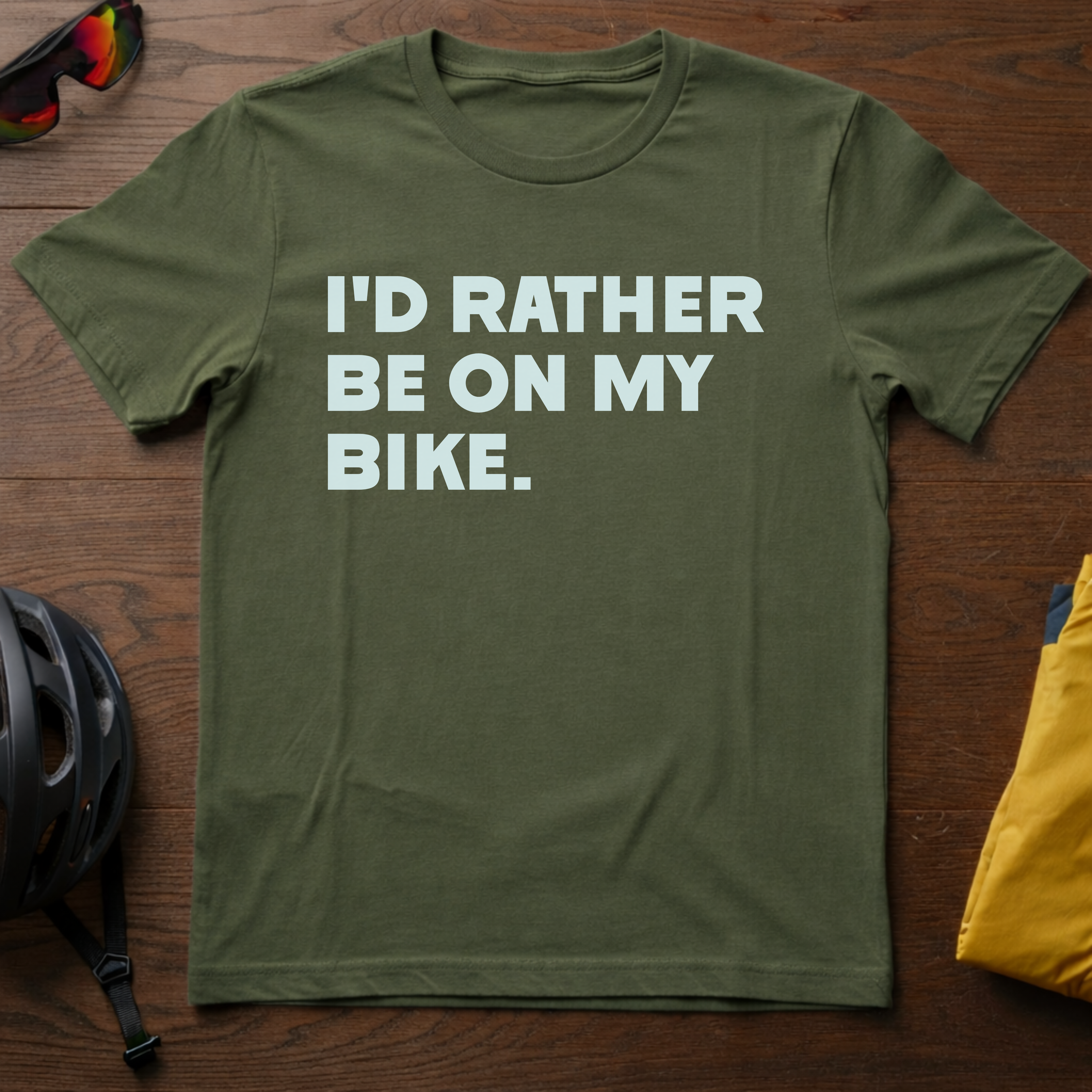 "I'd Rather Be On My Bike." Tee - Chainline Collective
