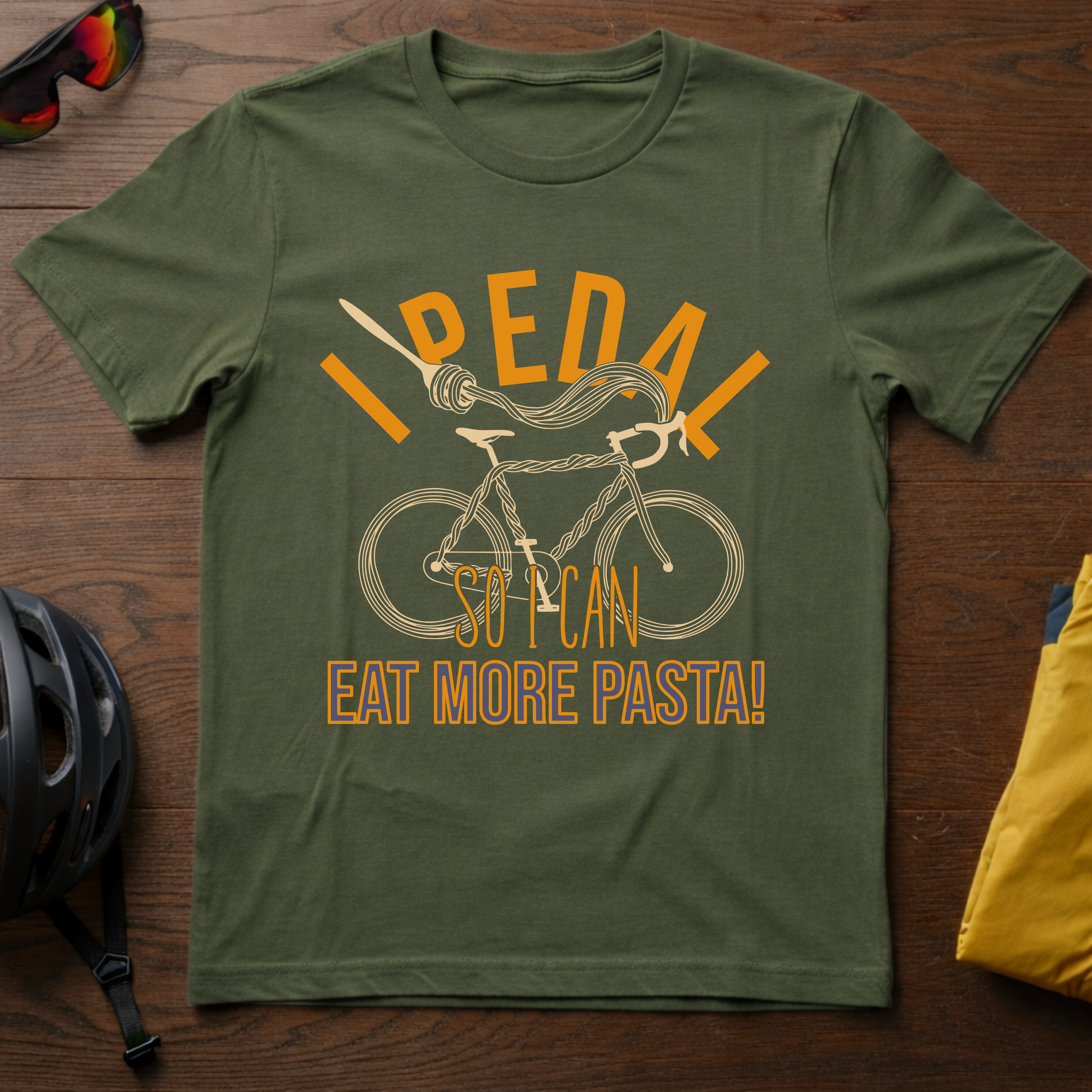 I Pedal So I Can Eat More Pasta Tee - Chainline Collective