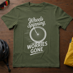 Wheels Spinning, Worries Gone Tee - Chainline Collective