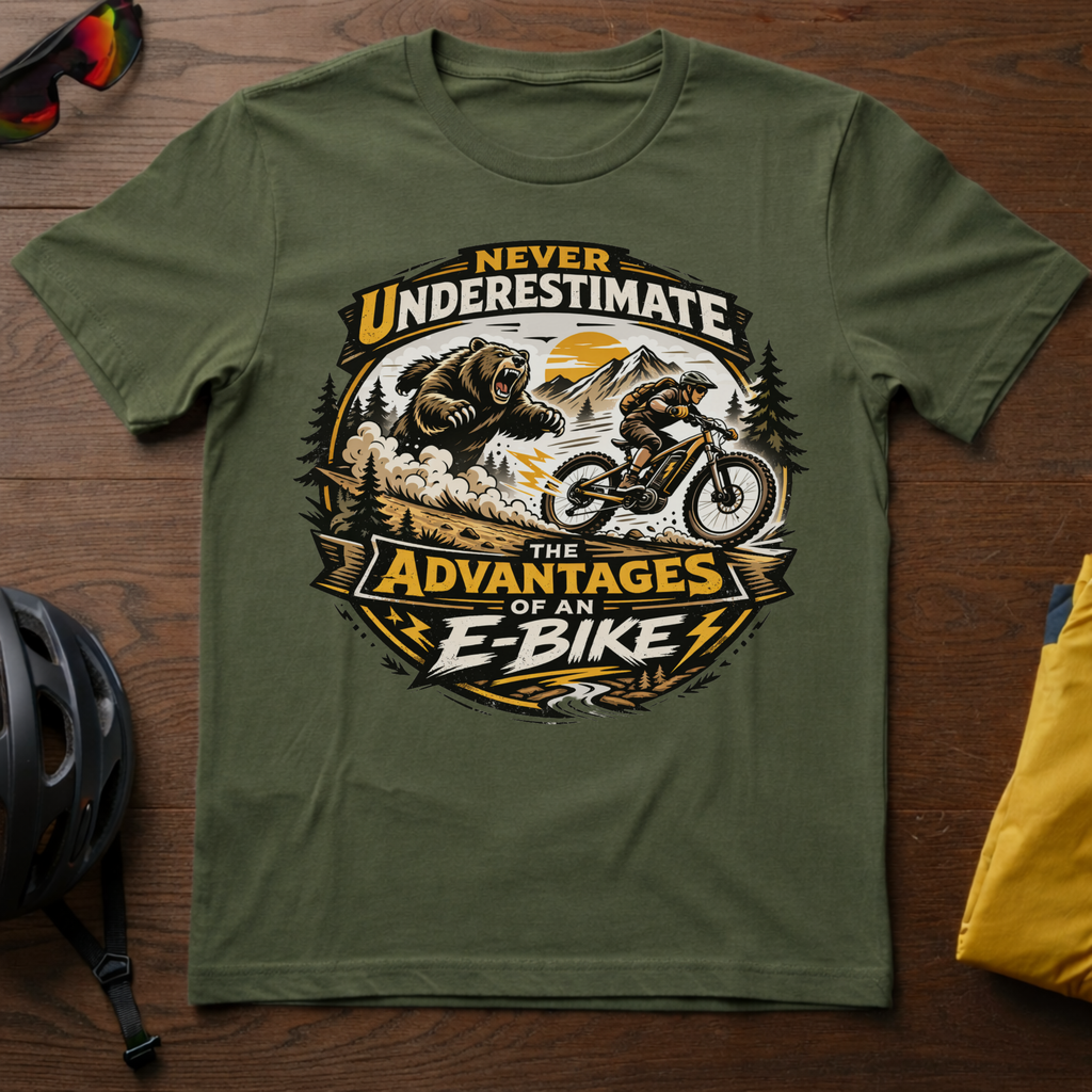 Never Underestimate the Advantages of an E-Bike Tee - Chainline Collective