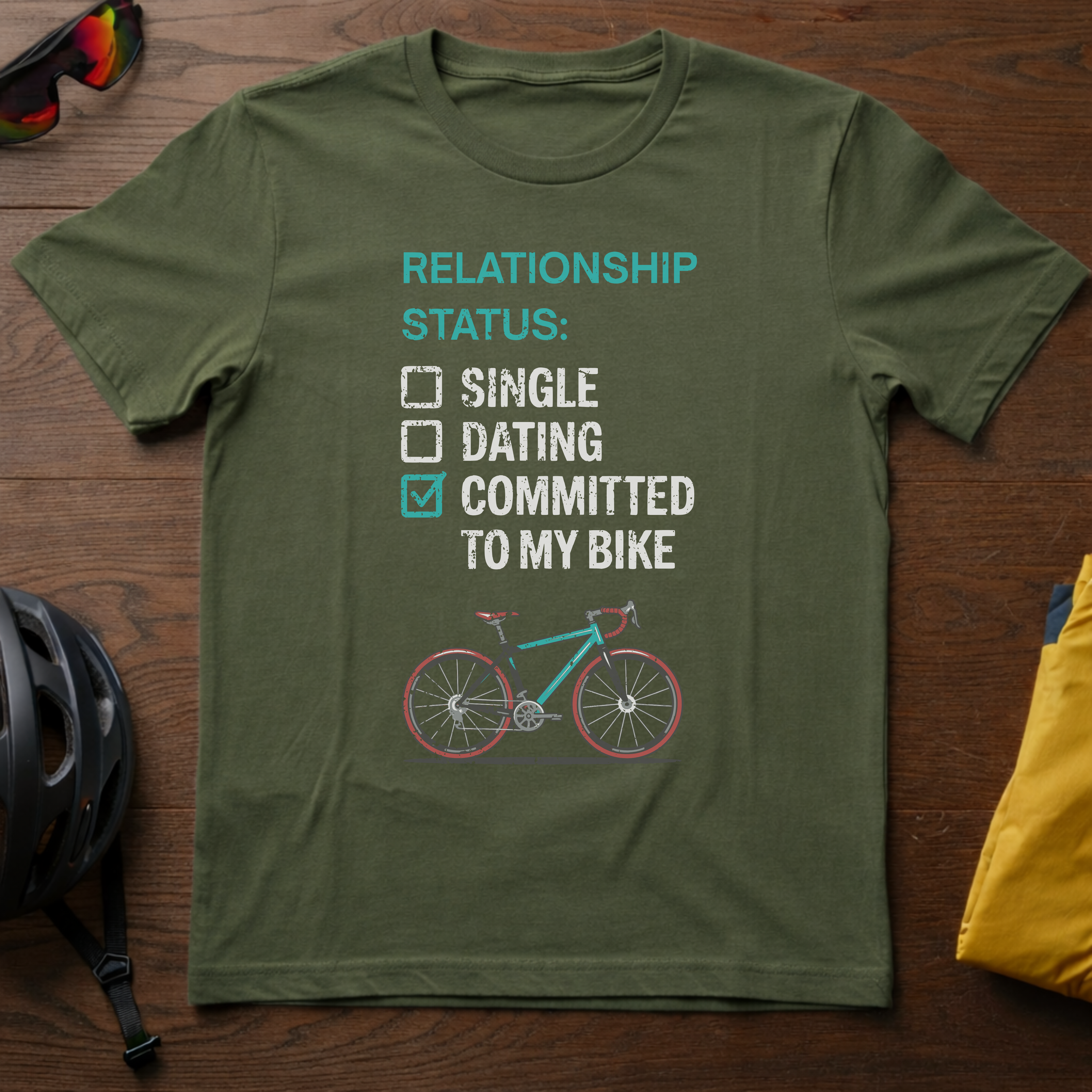 "Relationship Status: Committed to my Bike" T-Shirt - Chainline Collective
