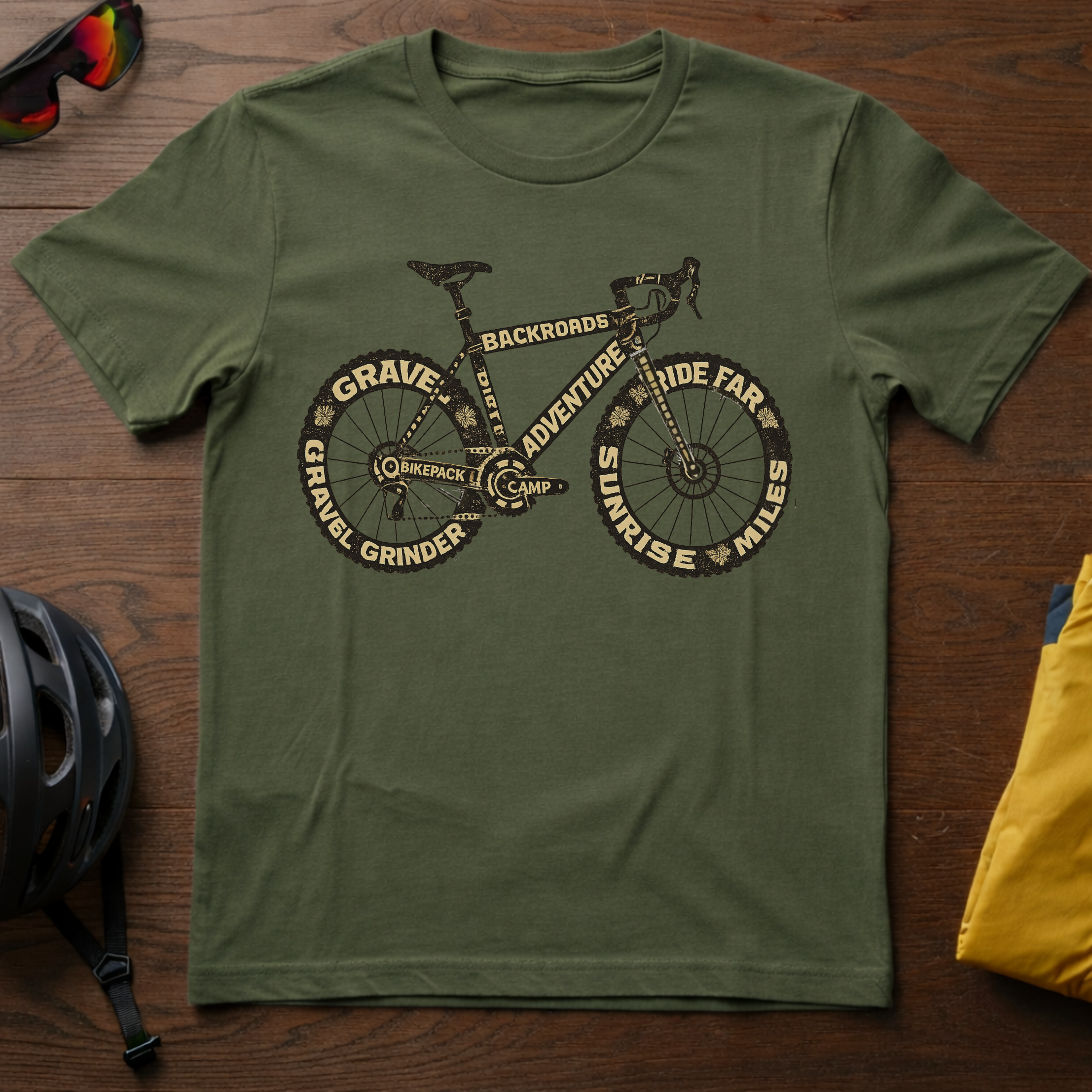 Gravel Bike Word Art Tee - Chainline Collective