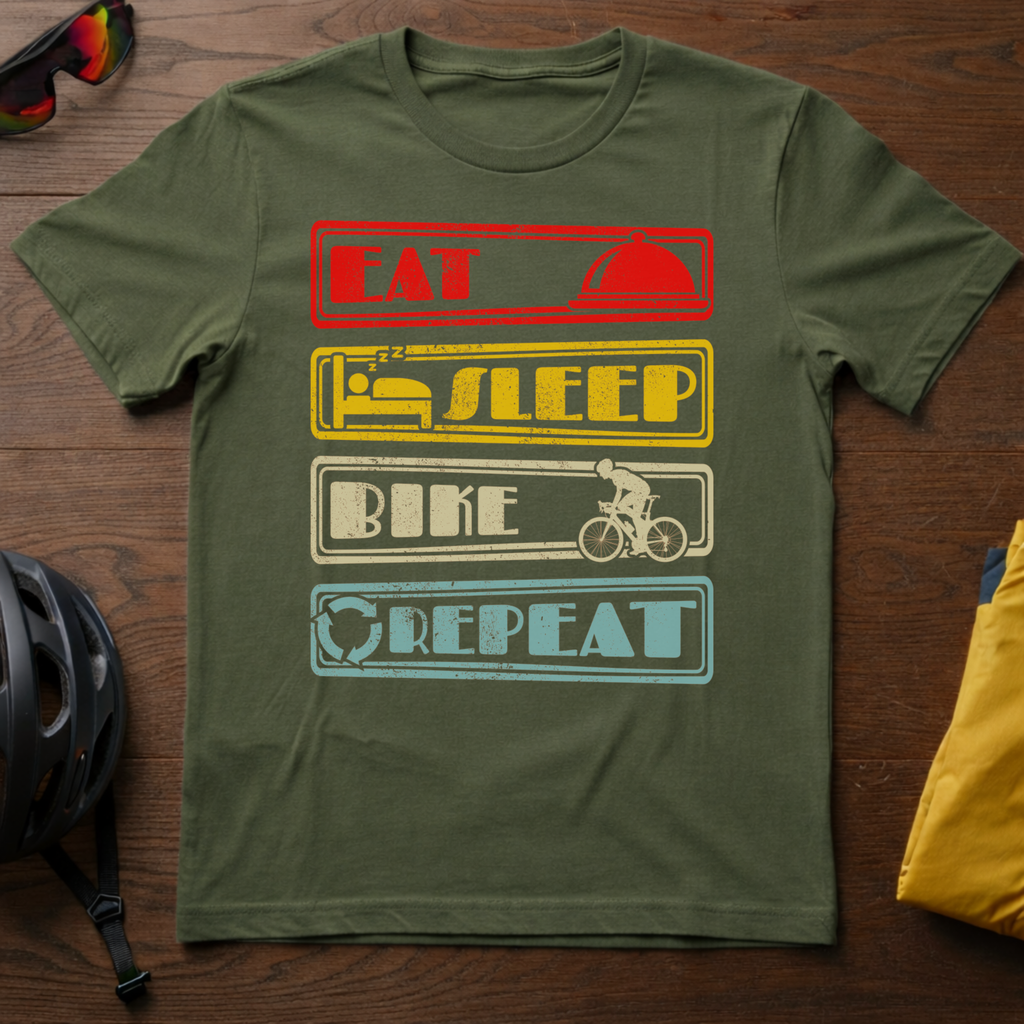 Eat Sleep Bike Repeat Tee - Chainline Collective
