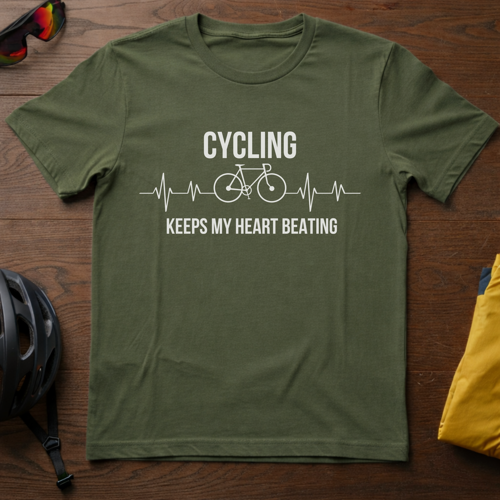Cycling Keeps My Heart Beating EKG - Chainline Collective