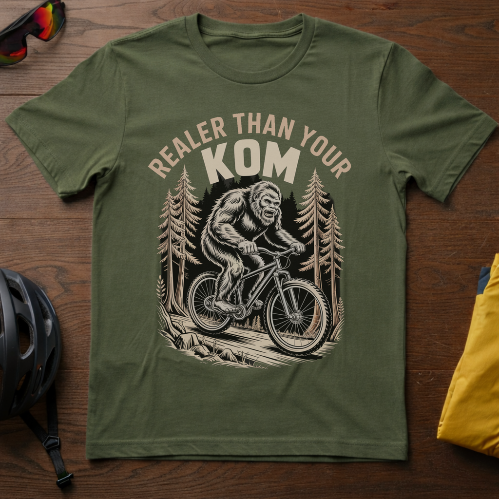 Realer Than Your KOM' Bigfoot Mountain Bike Tee - Chainline Collective