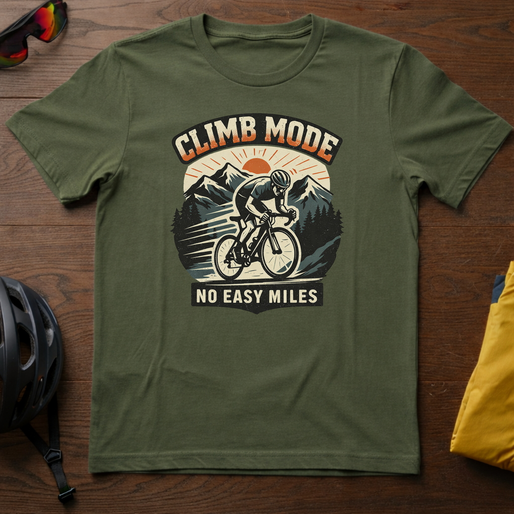 "Climb Mode. No Easy Miles" Tee - Chainline Collective