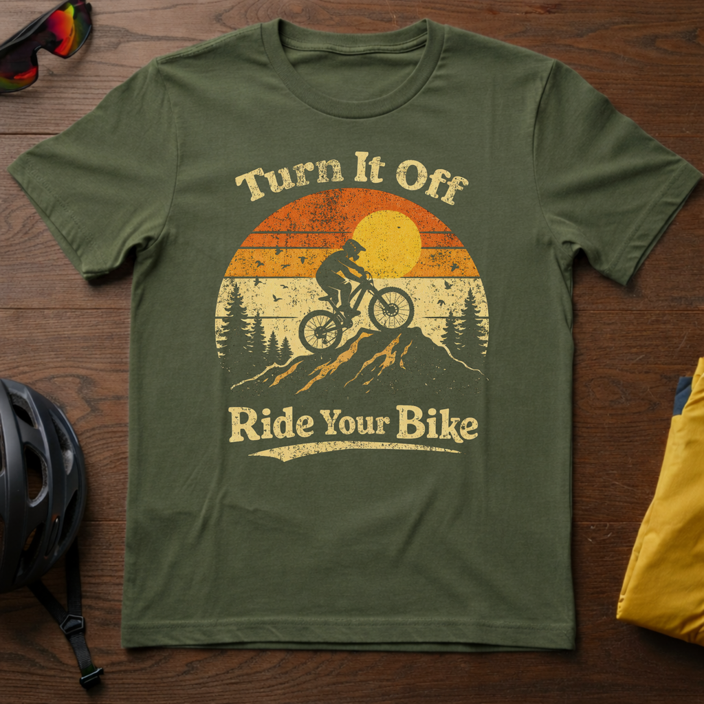 Turn It Off, Ride Your Bike Tee - Chainline Collective