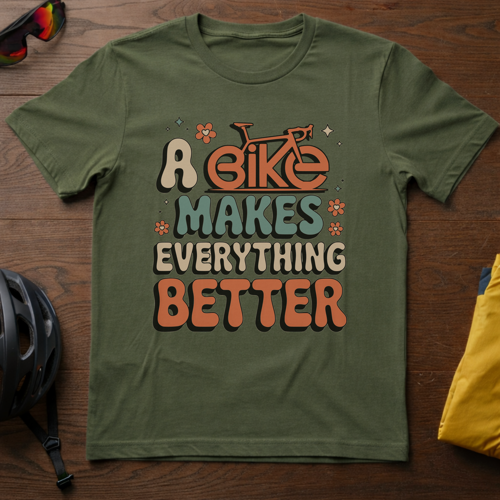 A Bike Makes Everything Better Tee - Chainline Collective