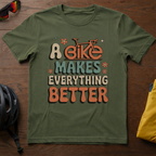 A Bike Makes Everything Better Tee - Chainline Collective
