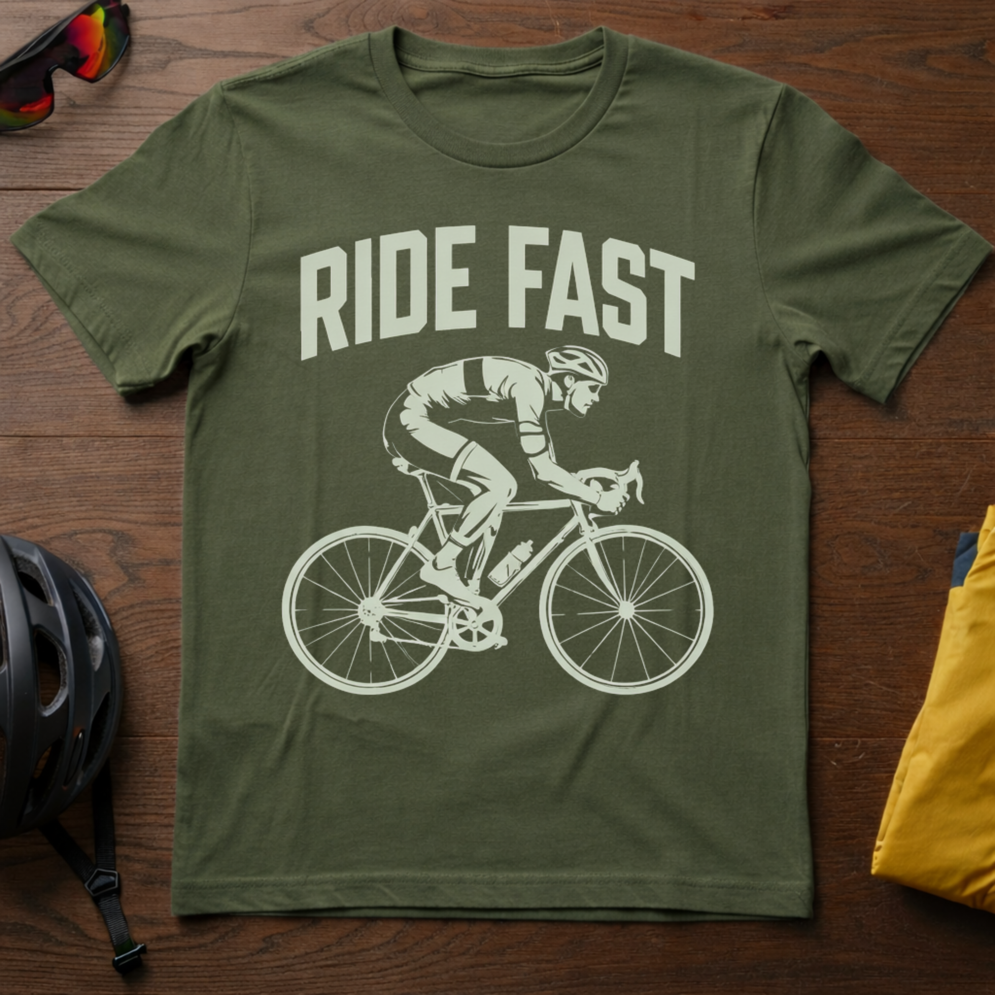 "Ride Fast" Road Cyclist Tee - Chainline Collective