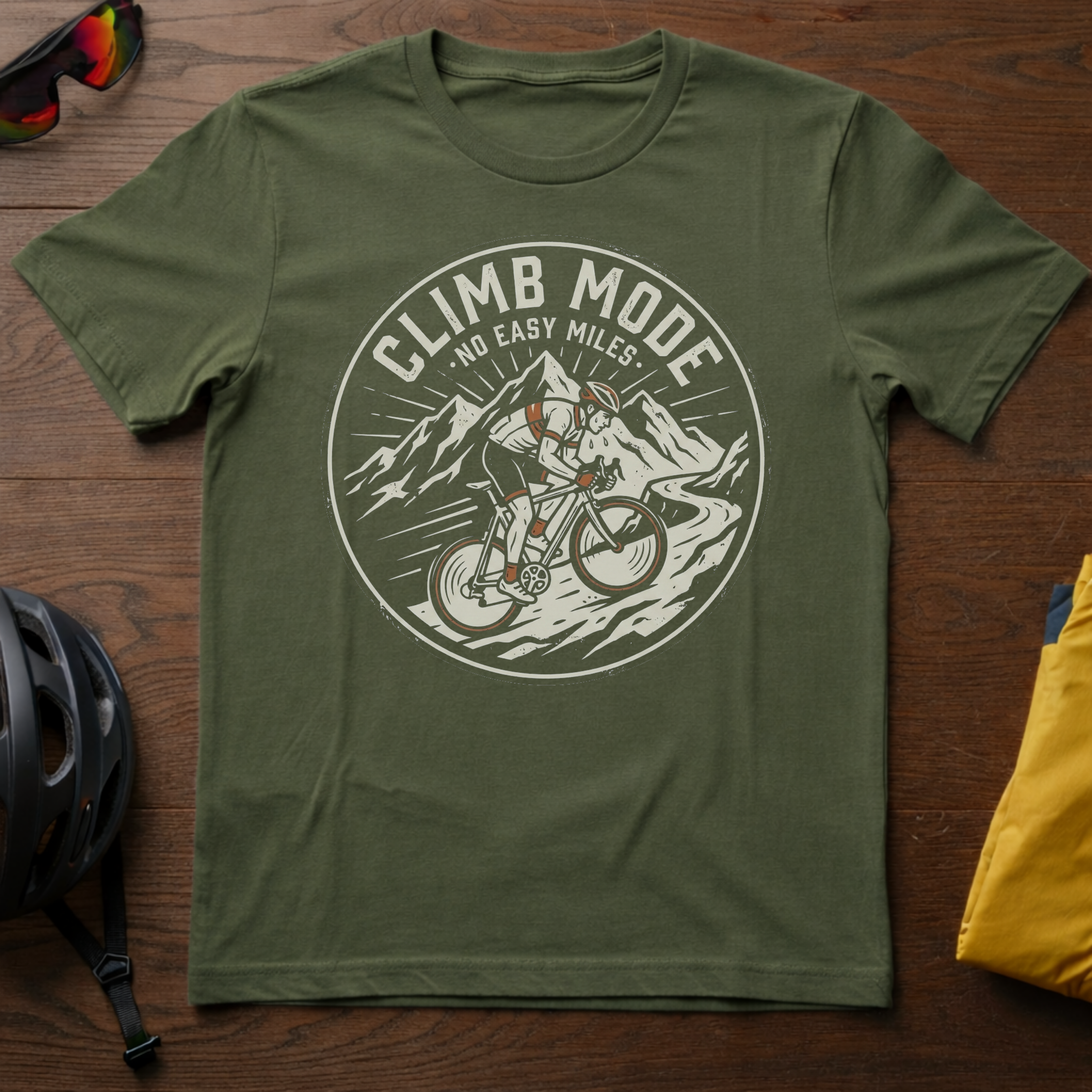 Climb Mode: No Easy Miles Tee - Chainline Collective