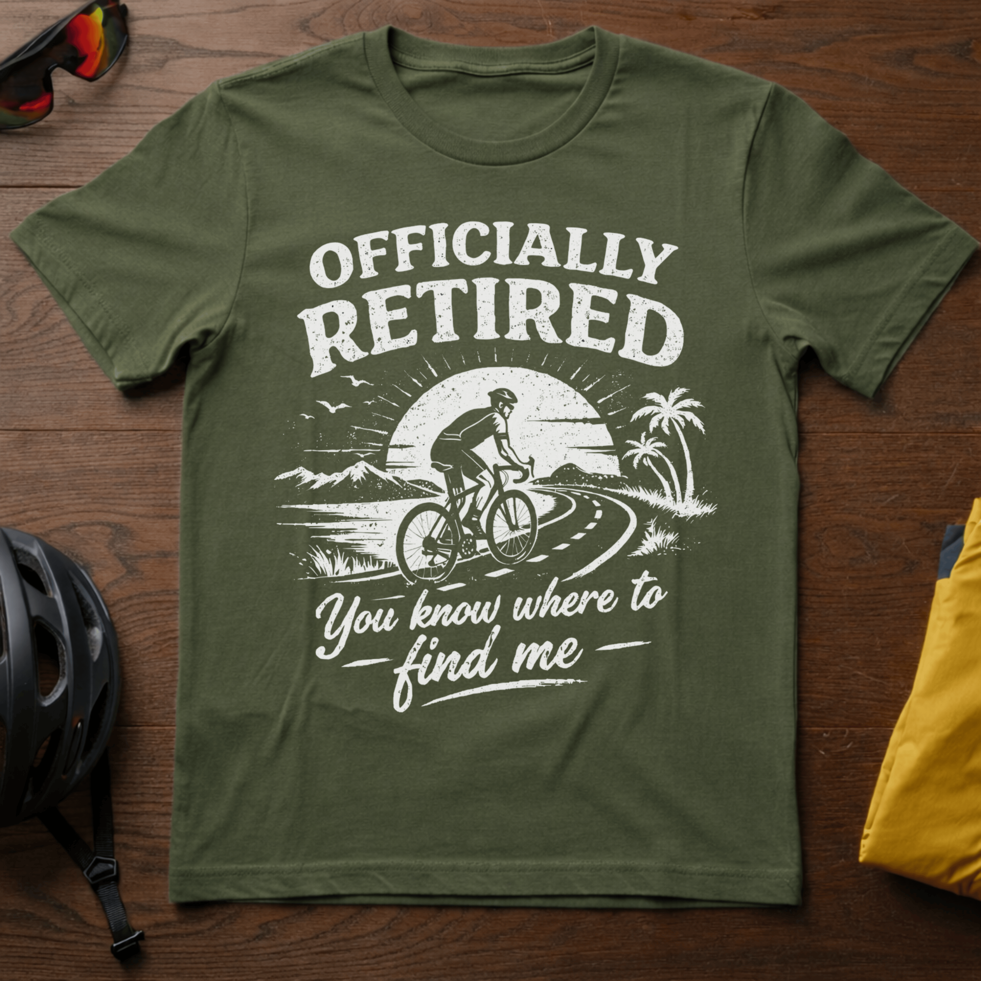 "Officially Retired..." Cyclist Tee - Chainline Collective