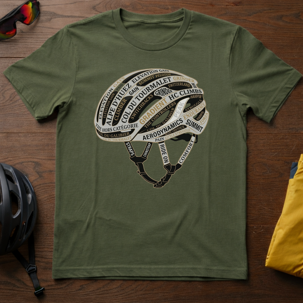 Bike Helmet Typography Tee - Chainline Collective