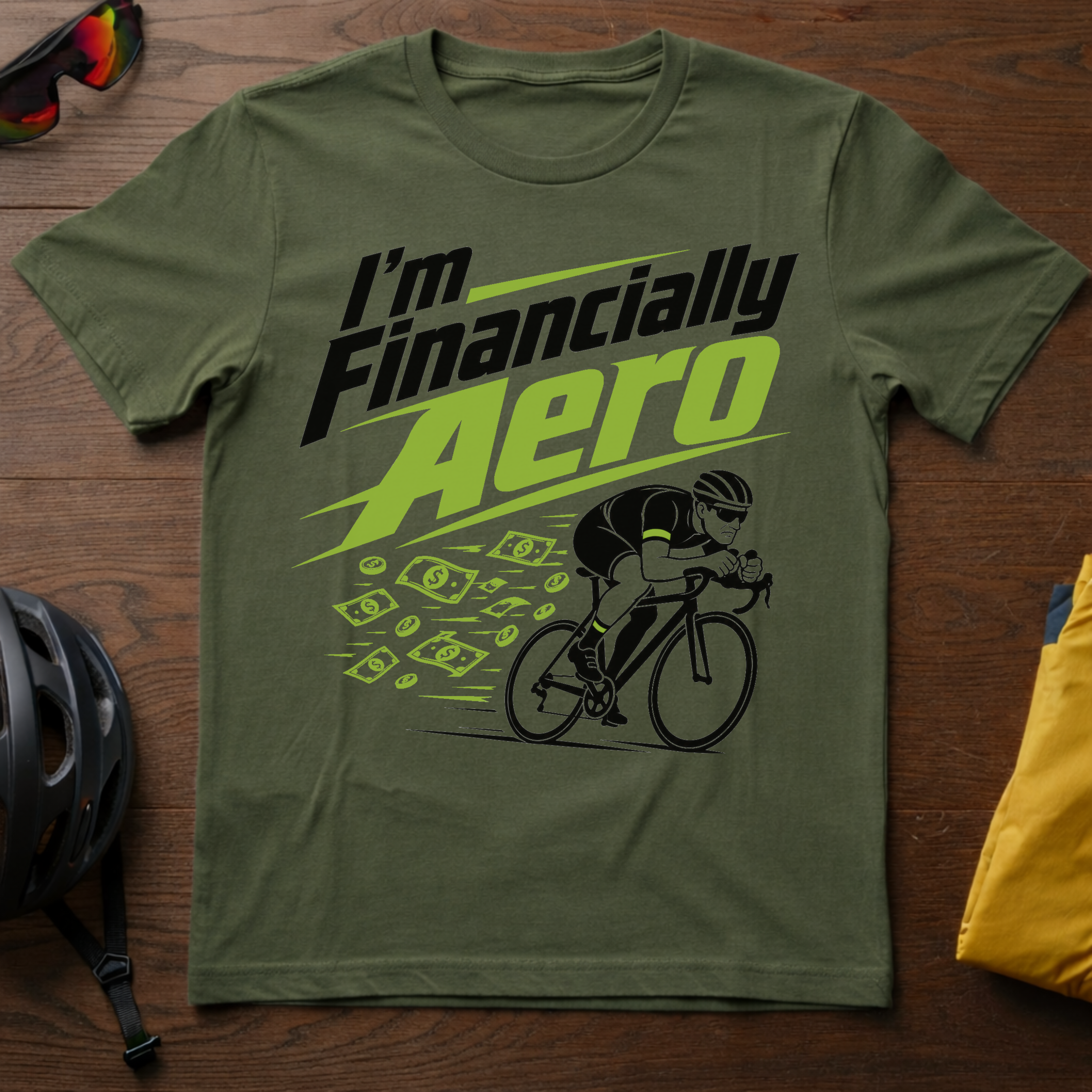 "I'm Financially Aero" Cyclist Tee