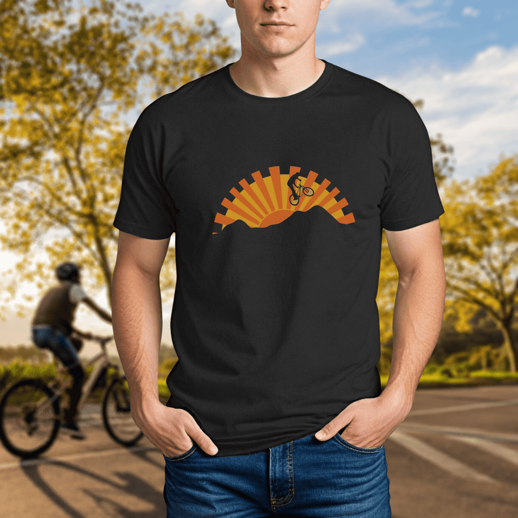 Mountain Bike Jumping, Sunset Silhouette - Chainline Collective