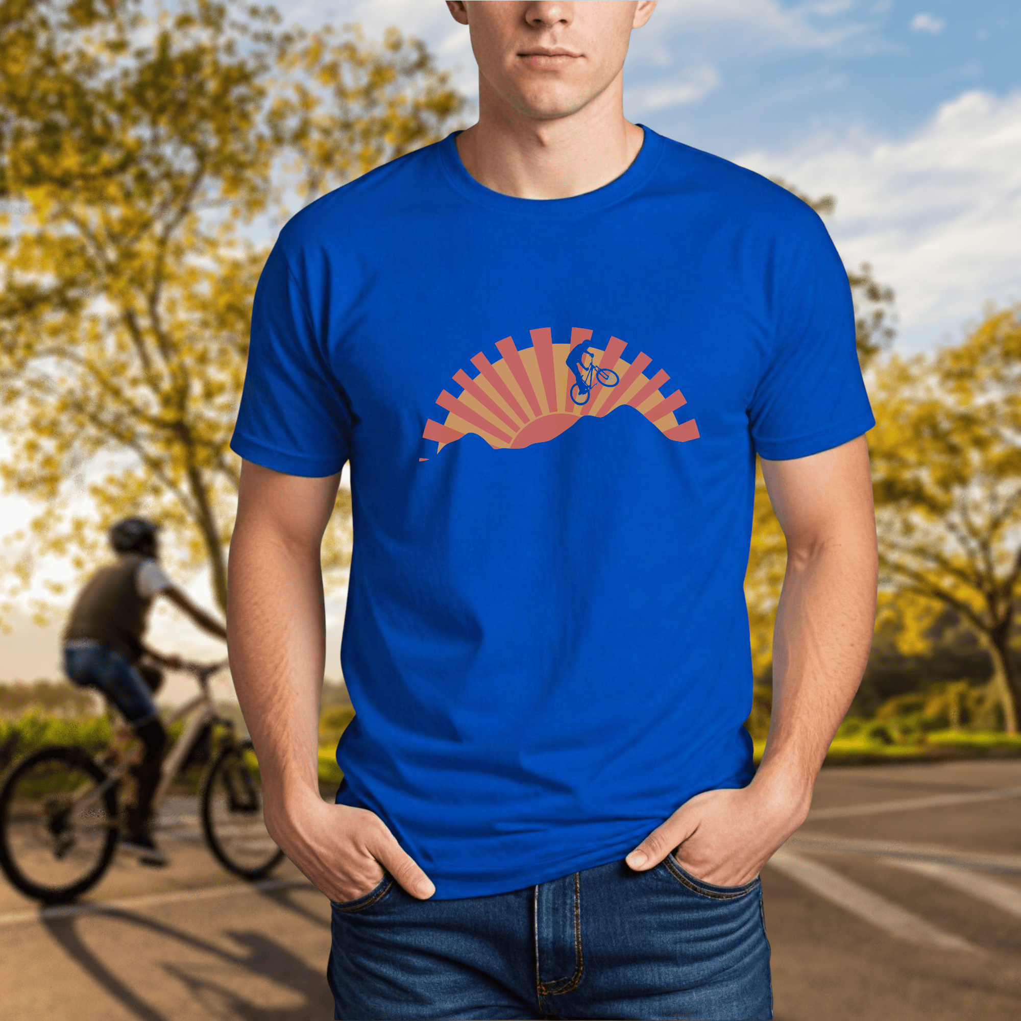 Mountain Bike Jumping, Sunset Silhouette - Chainline Collective