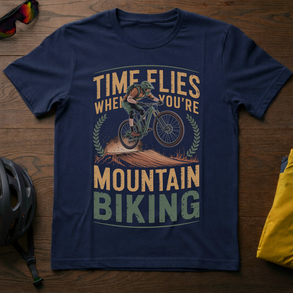 Time Flies When You're Mountain Biking Tee - Chainline Collective