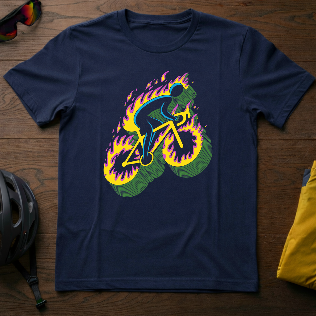 Flaming Bike Tee - Chainline Collective