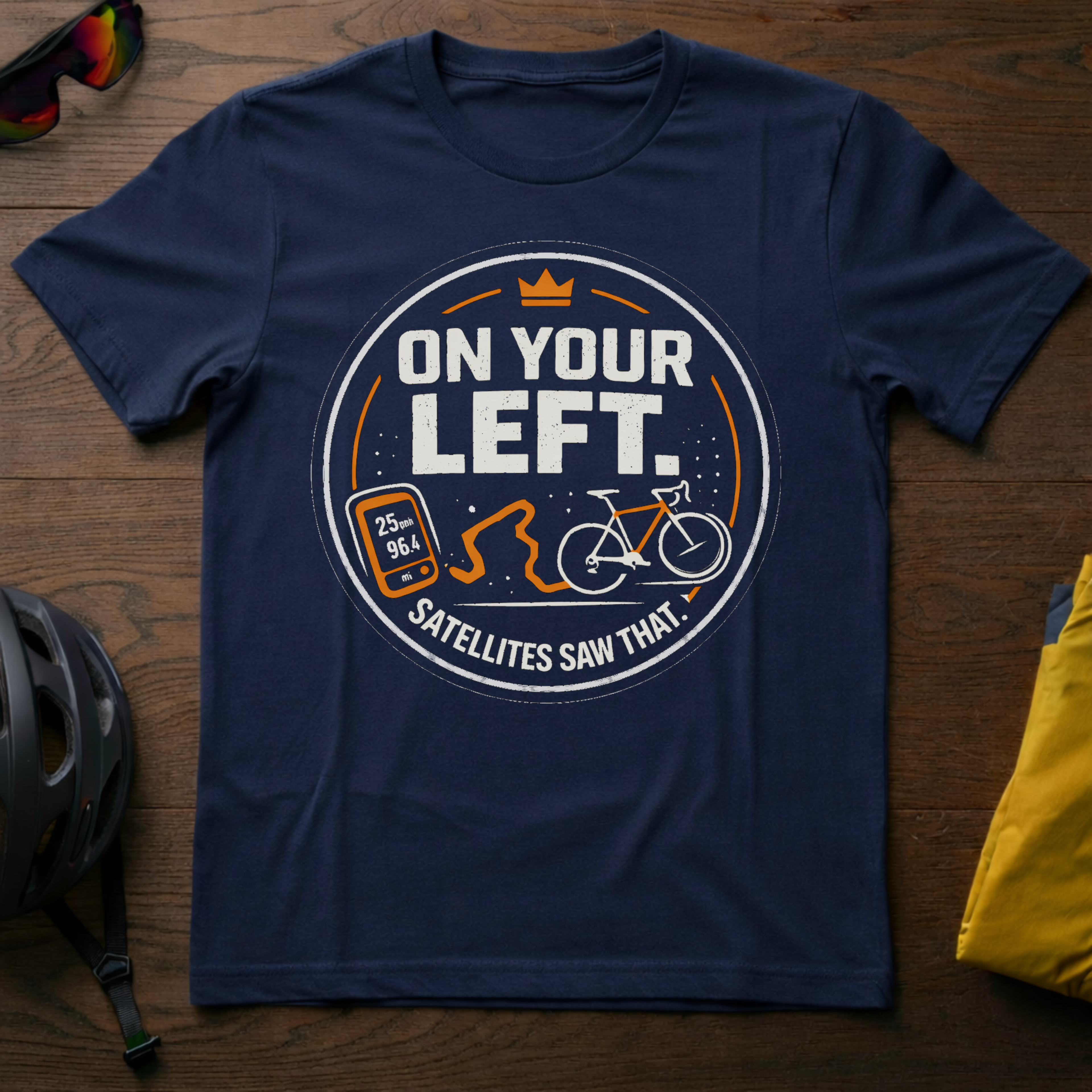 "On Your Left -- Satellites Saw That" Tee - Chainline Collective