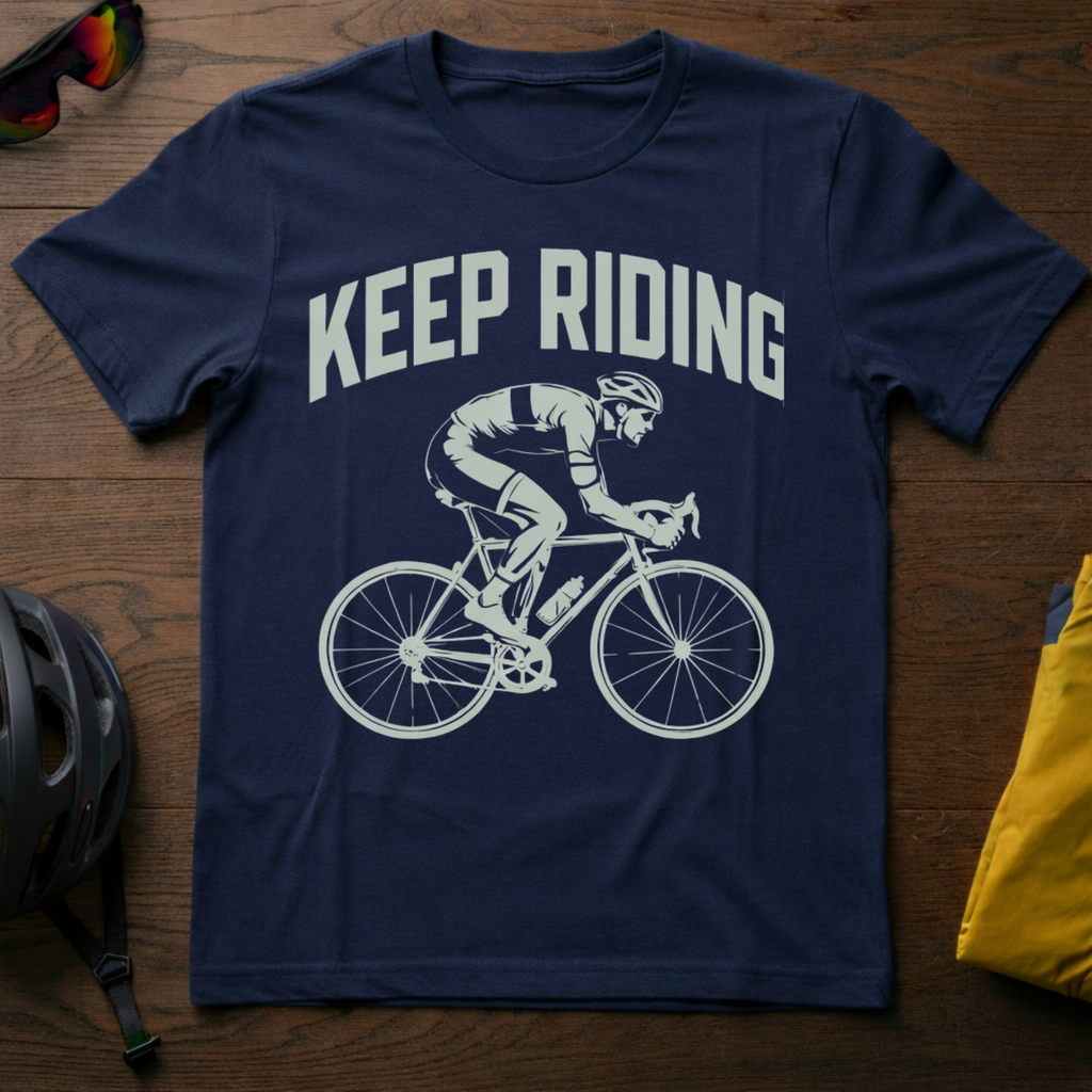 "Keep Riding" Road Cyclist Tee - Chainline Collective