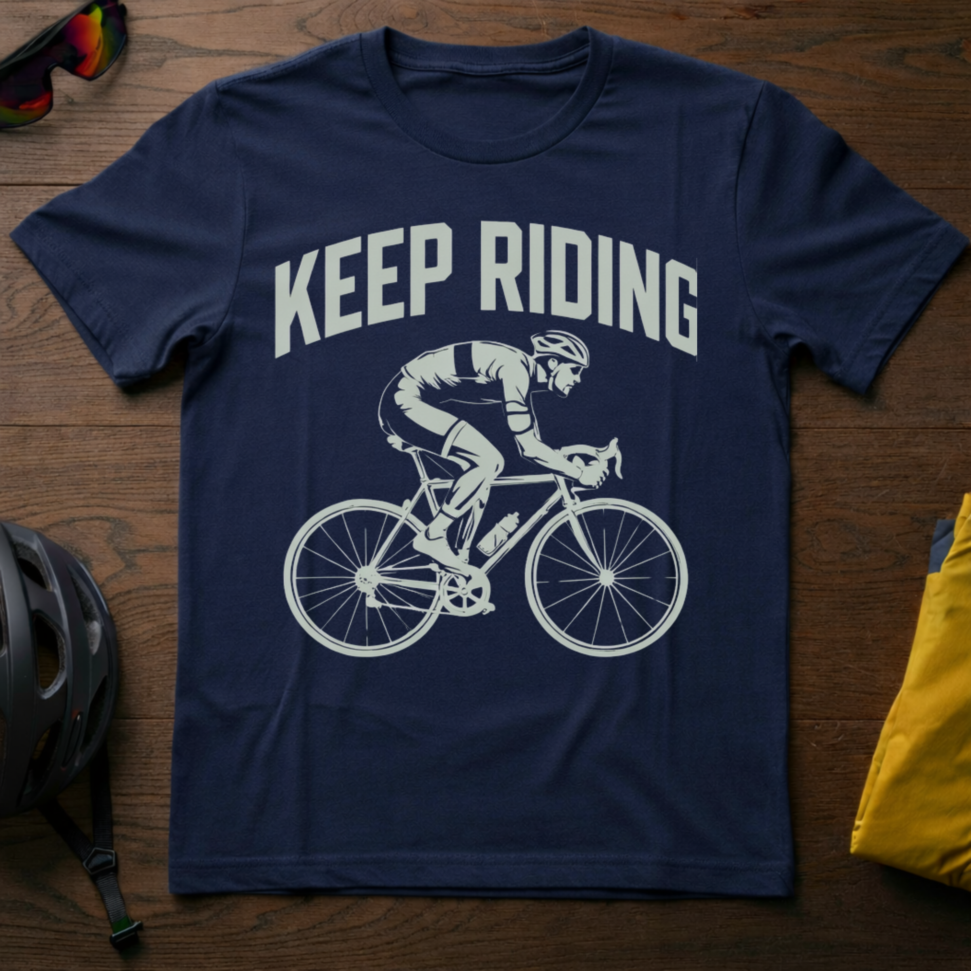 "Keep Riding" Road Cyclist Tee - Chainline Collective