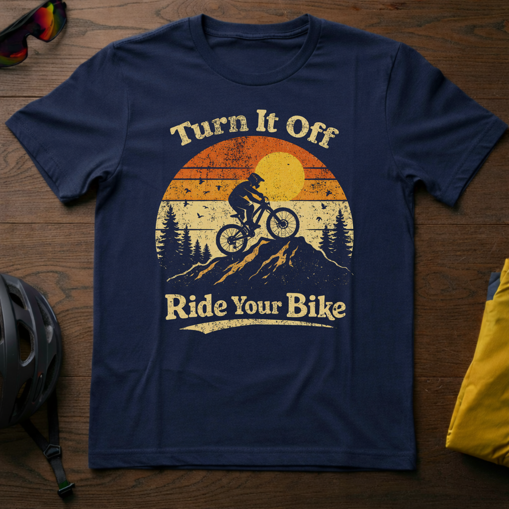 Turn It Off, Ride Your Bike Tee - Chainline Collective