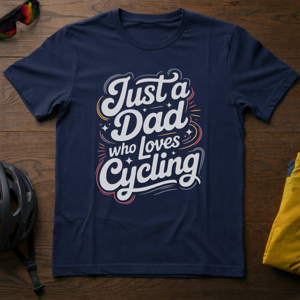 Just a Dad Who Loves Cycling Tee - Chainline Collective