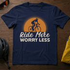 "Ride More, Worry Less" Vintage Sunset Tee - Chainline Collective