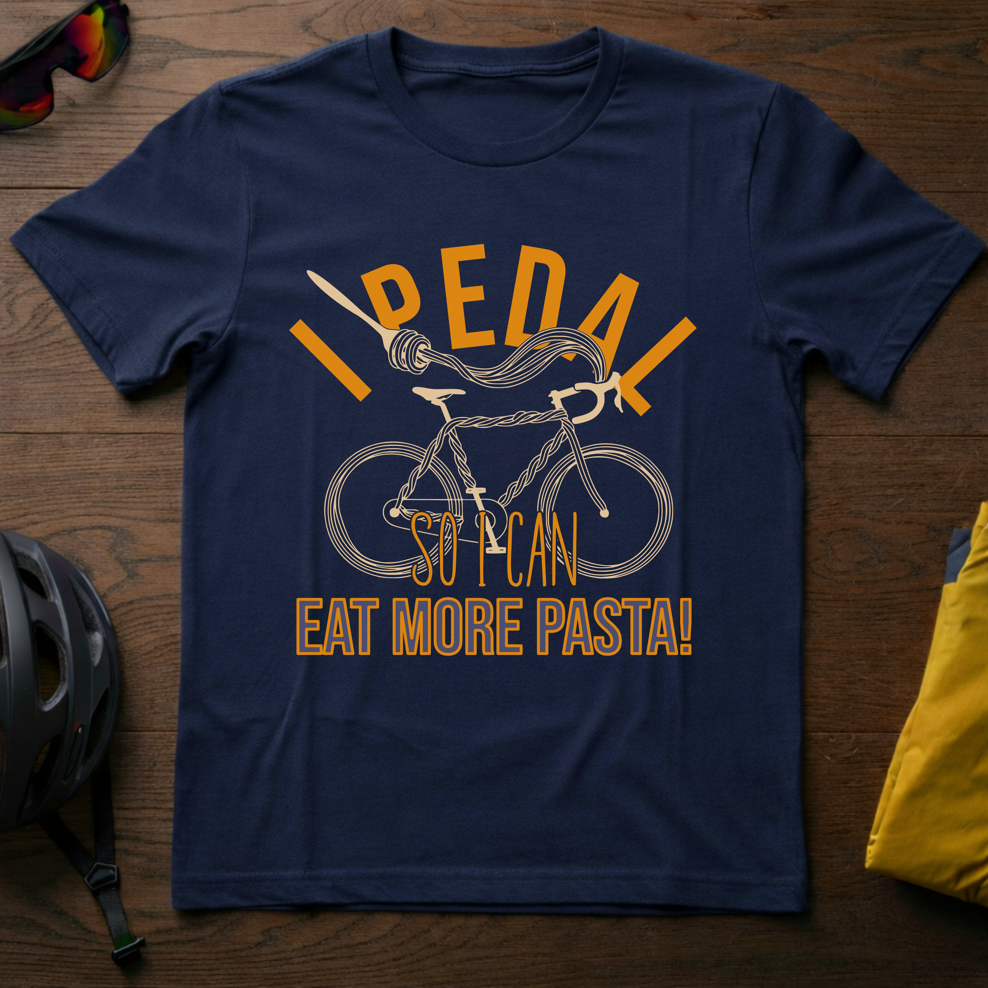I Pedal So I Can Eat More Pasta Tee - Chainline Collective