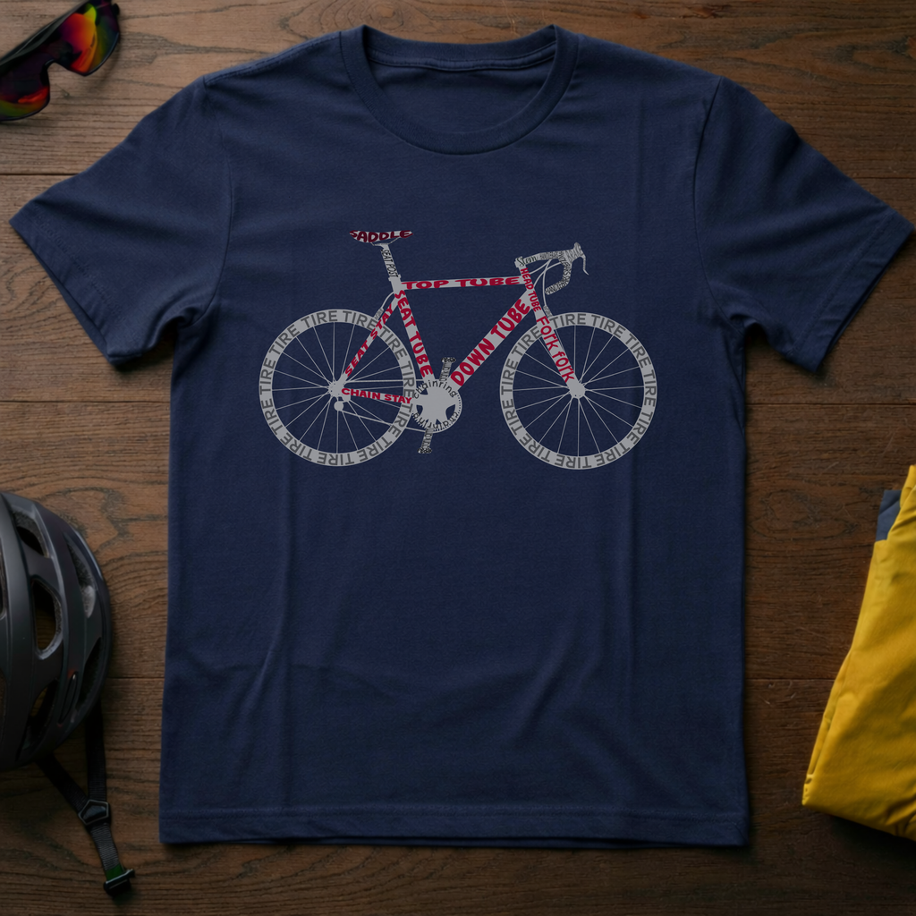 Road Bike Anatomy T-Shirt - Chainline Collective