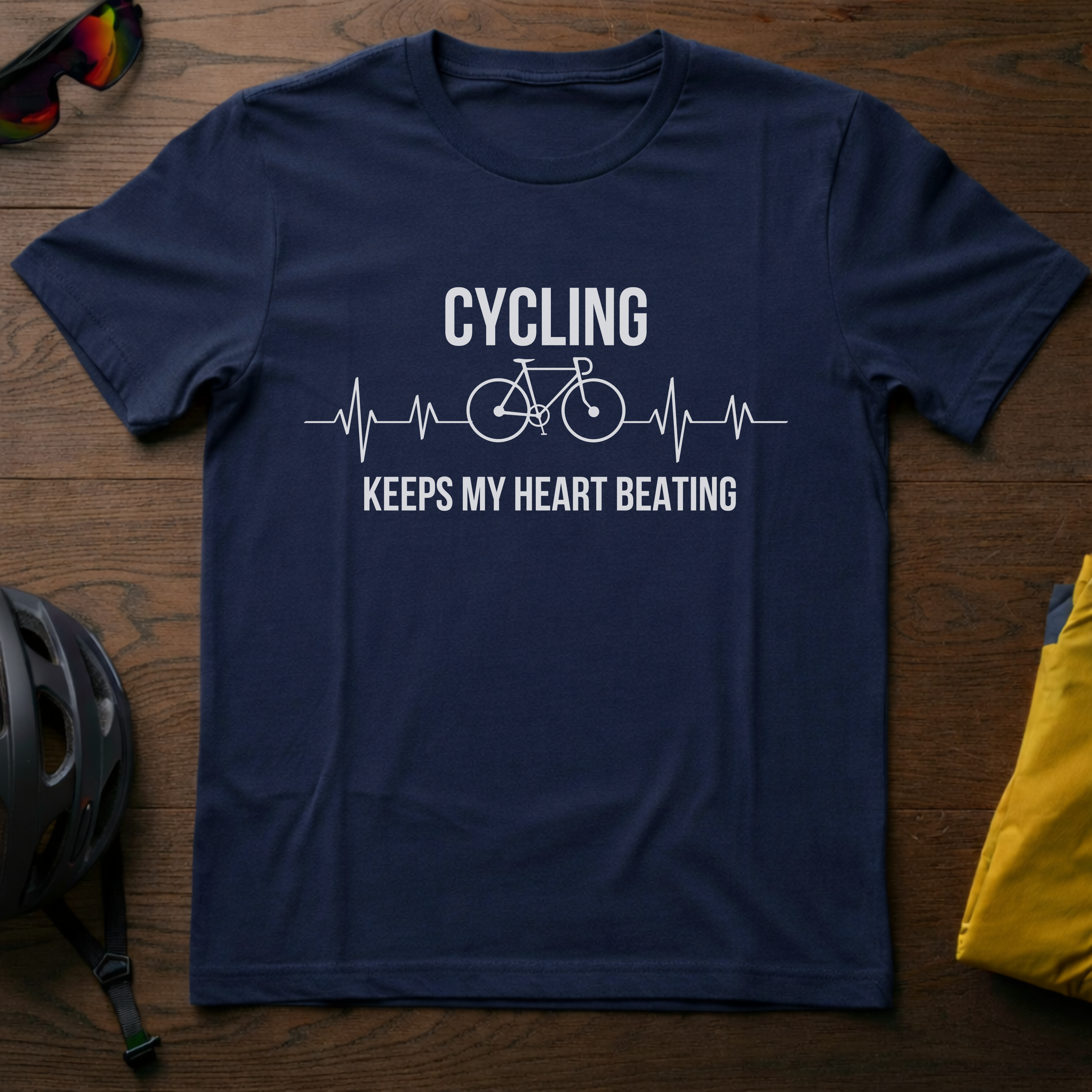 Cycling Keeps My Heart Beating EKG - Chainline Collective