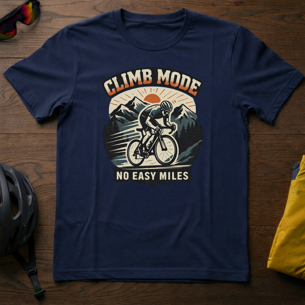 "Climb Mode. No Easy Miles" Tee - Chainline Collective