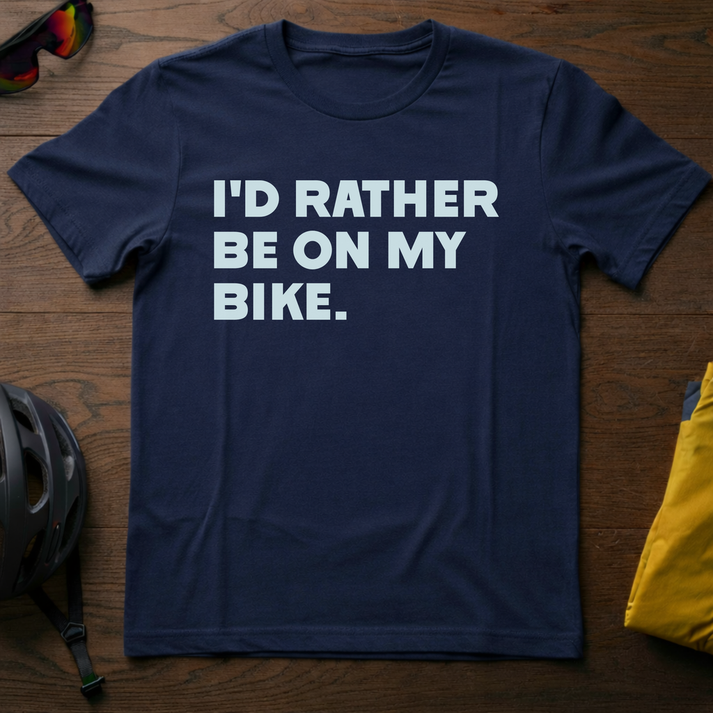 "I'd Rather Be On My Bike." Tee - Chainline Collective