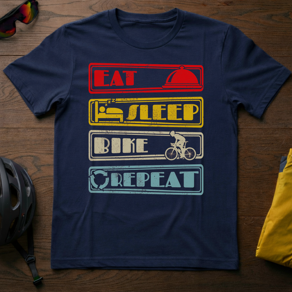 Eat Sleep Bike Repeat Tee - Chainline Collective