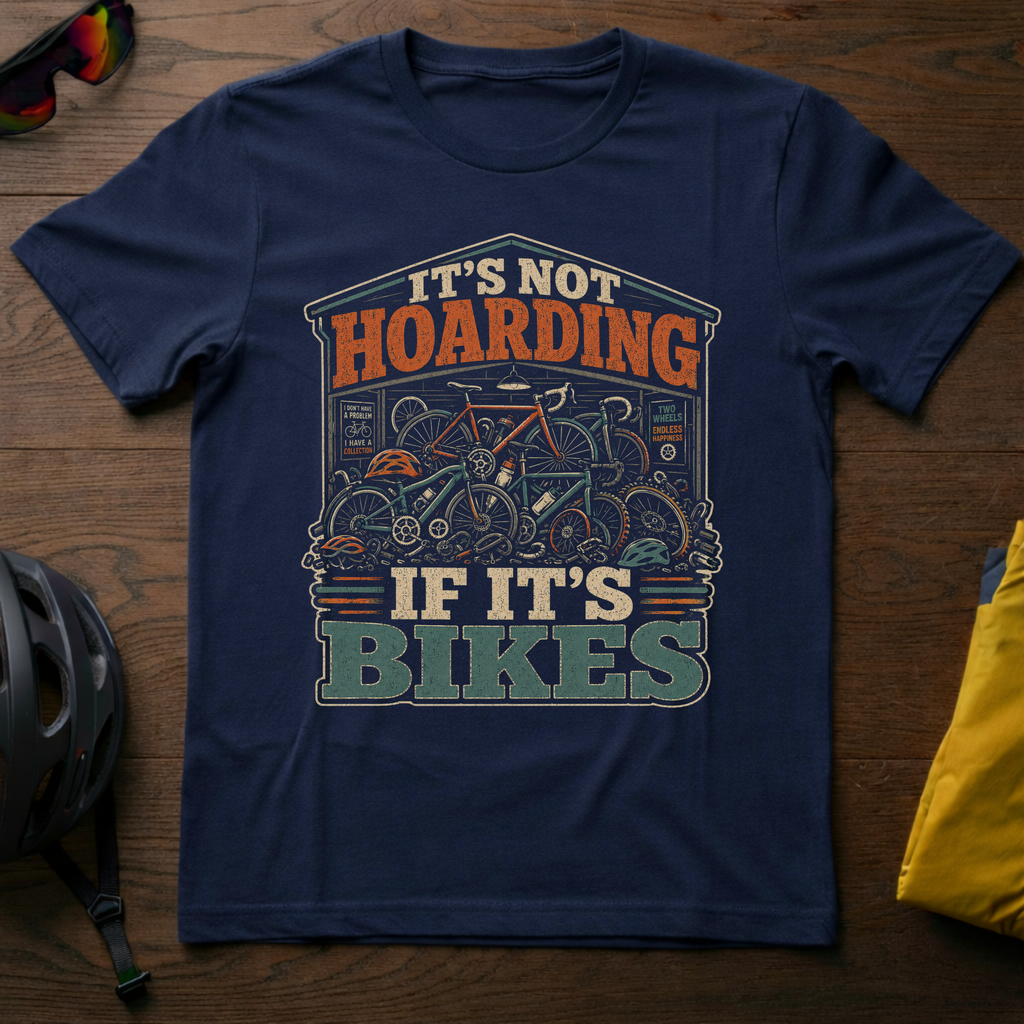 "It's Not Hoarding if it's Bikes" Tee - Chainline Collective