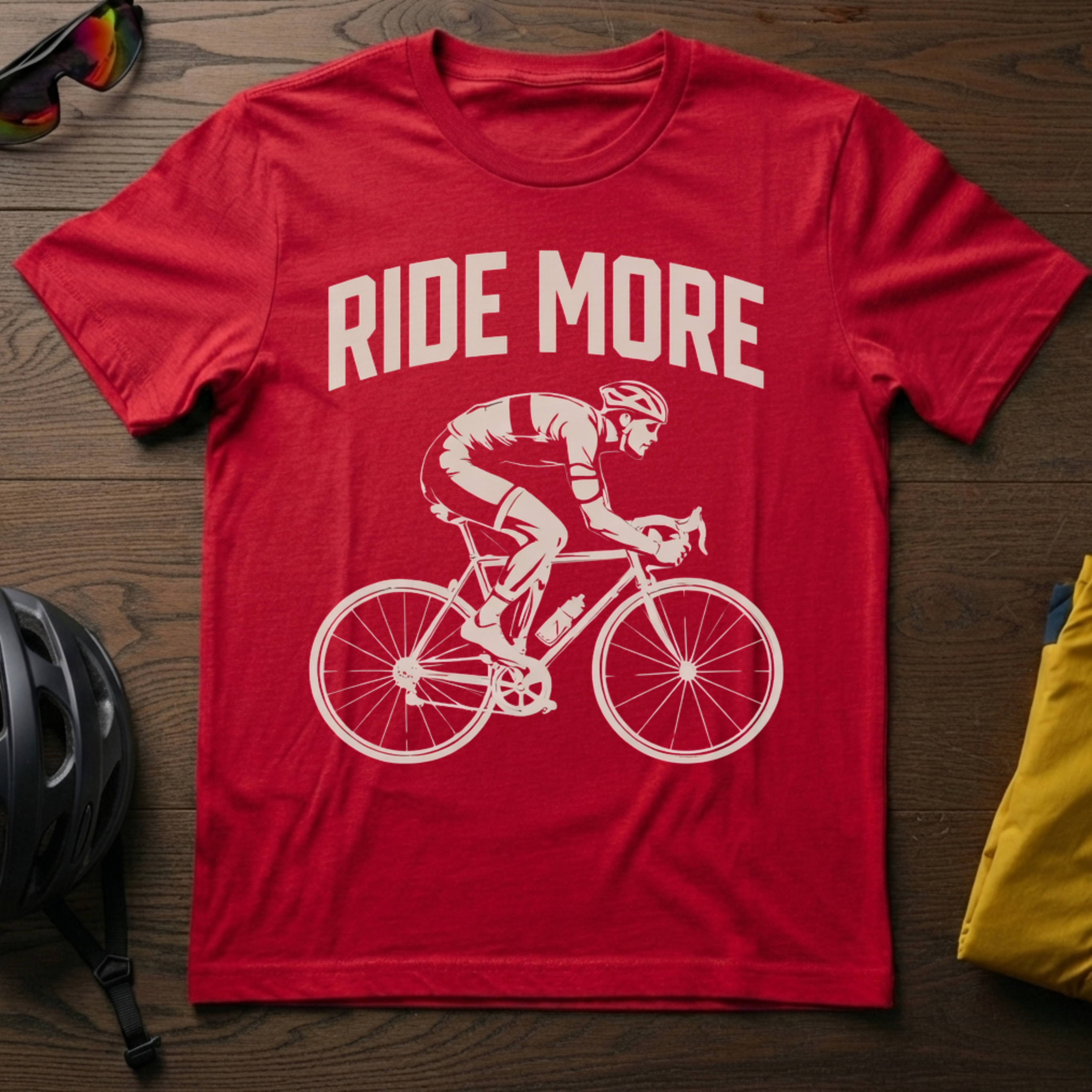 "Ride More" Road Cyclist Tee - Chainline Collective
