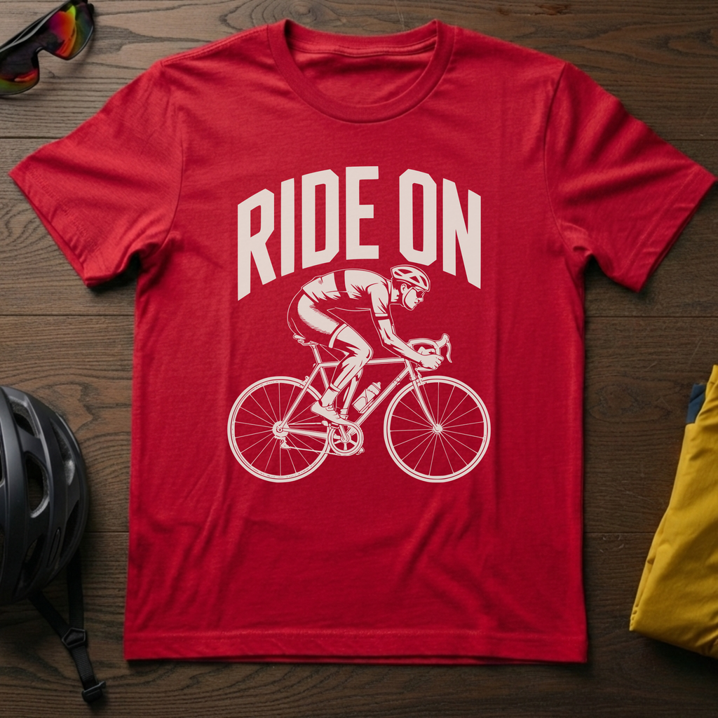 "Ride On" Road Cyclist Tee - Chainline Collective