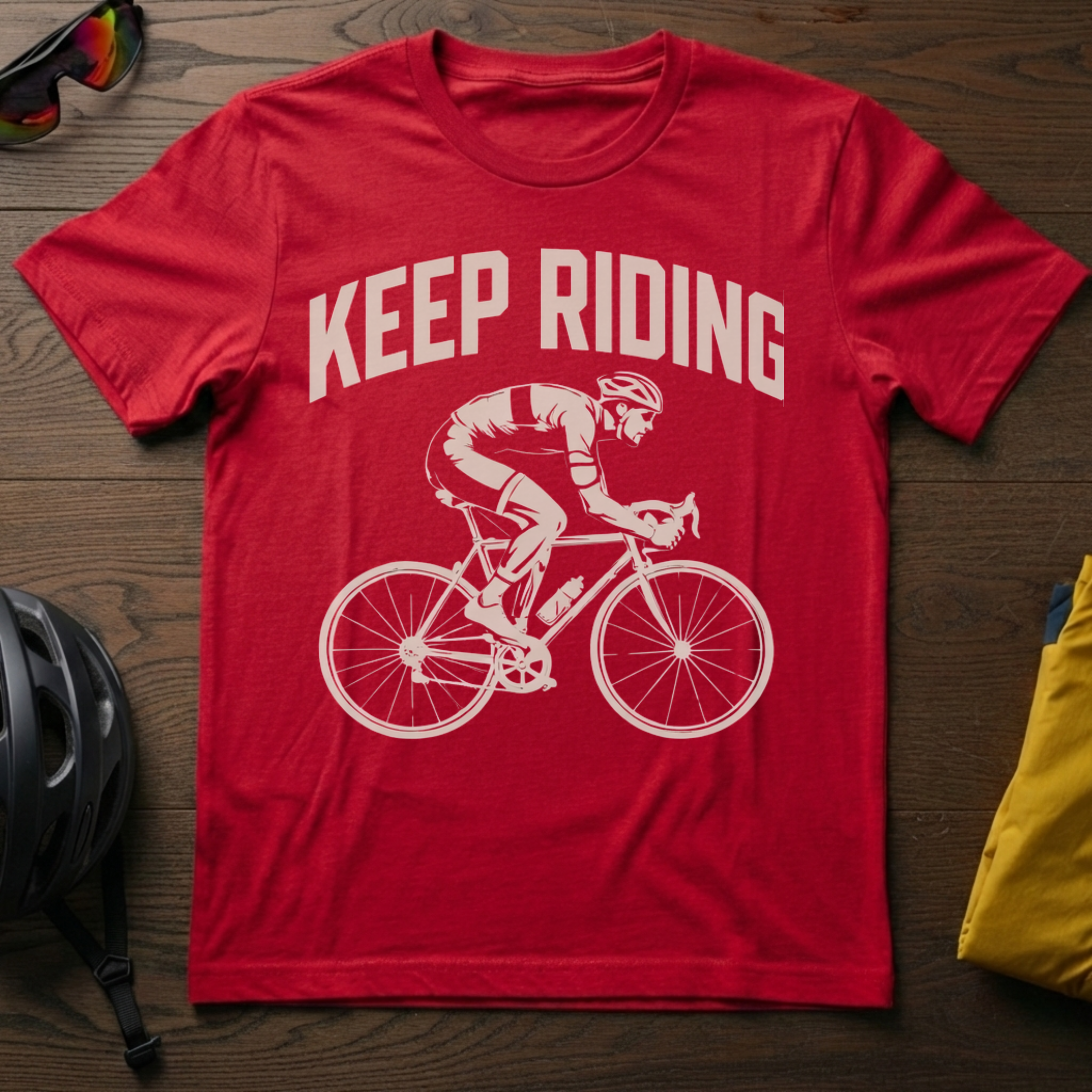 "Keep Riding" Road Cyclist Tee - Chainline Collective
