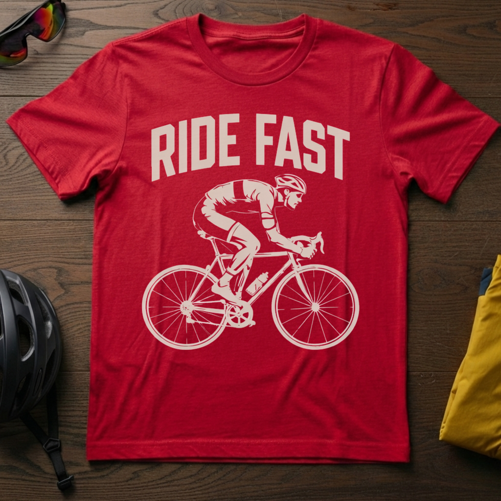 "Ride Fast" Road Cyclist Tee - Chainline Collective