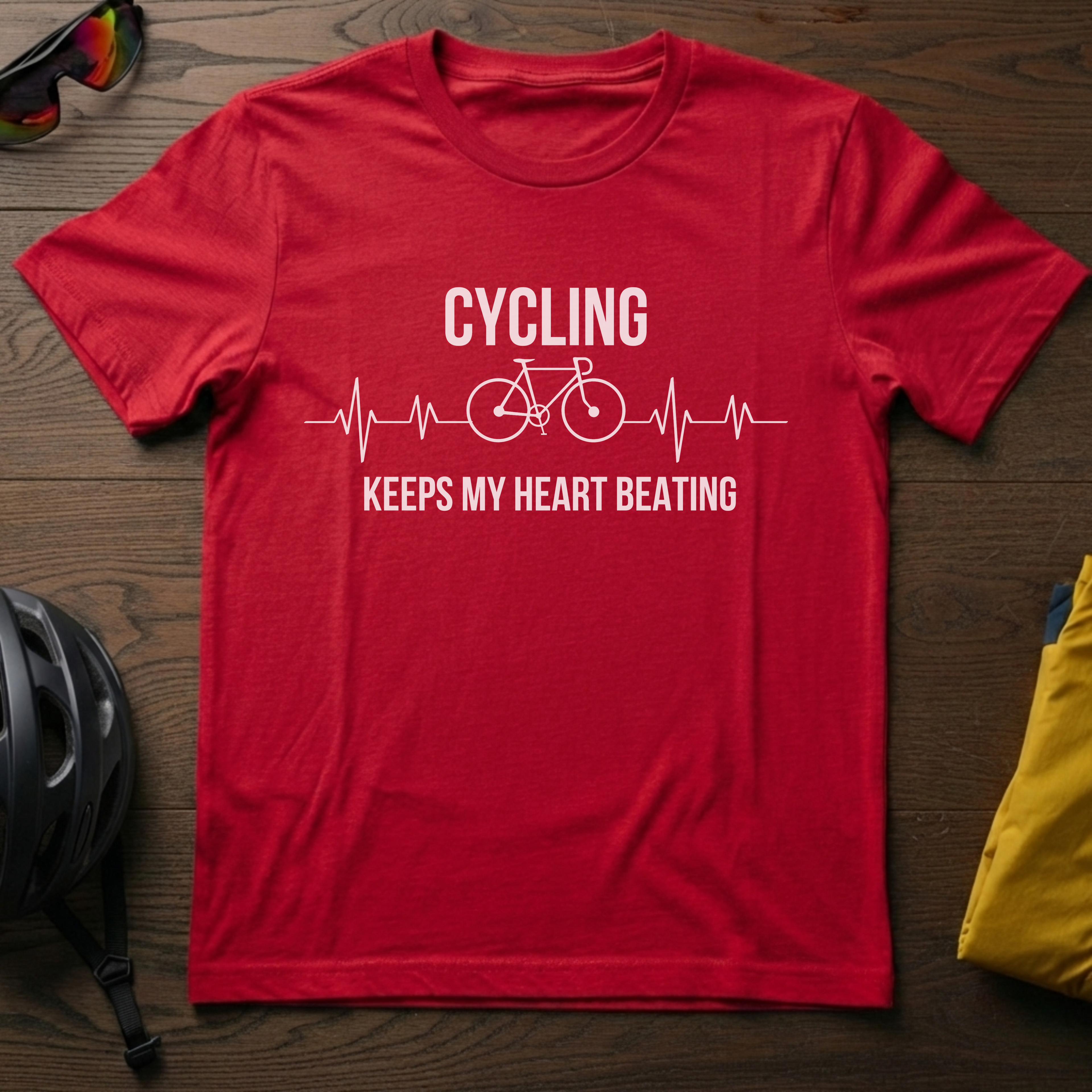 Cycling Keeps My Heart Beating EKG - Chainline Collective