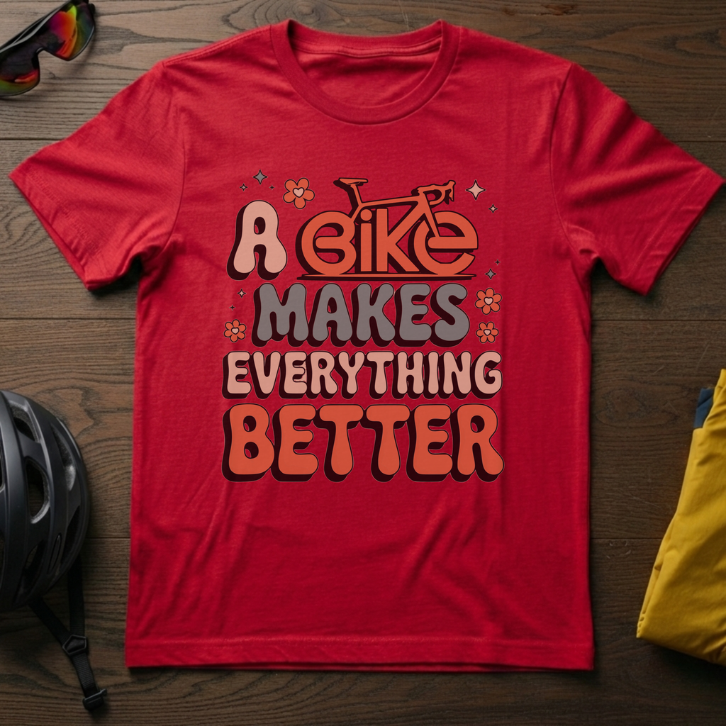 A Bike Makes Everything Better Tee - Chainline Collective