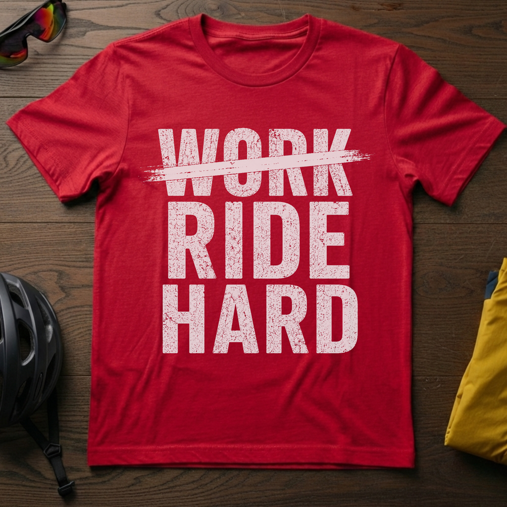 Work Hard, no, Ride Hard Tee - Chainline Collective